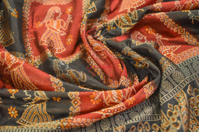 Mustard Double Border Doll Bomkai Silk