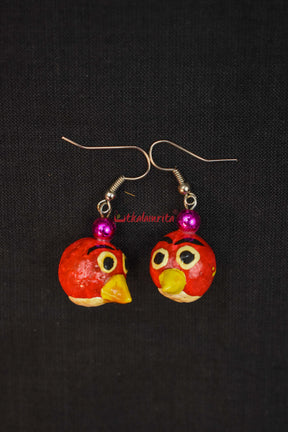 Angry Bird Round Earing