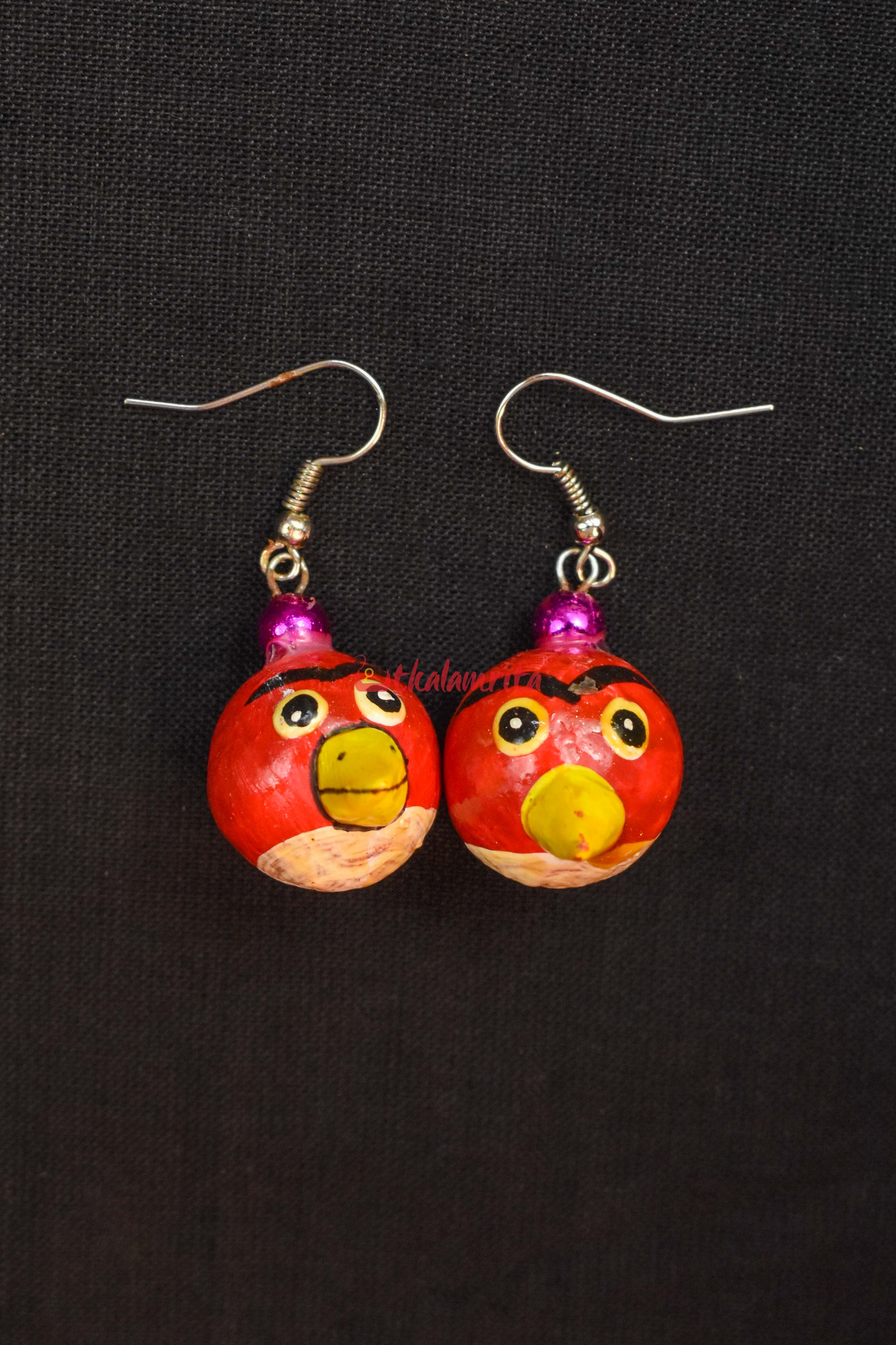 Angry Bird Round Earring
