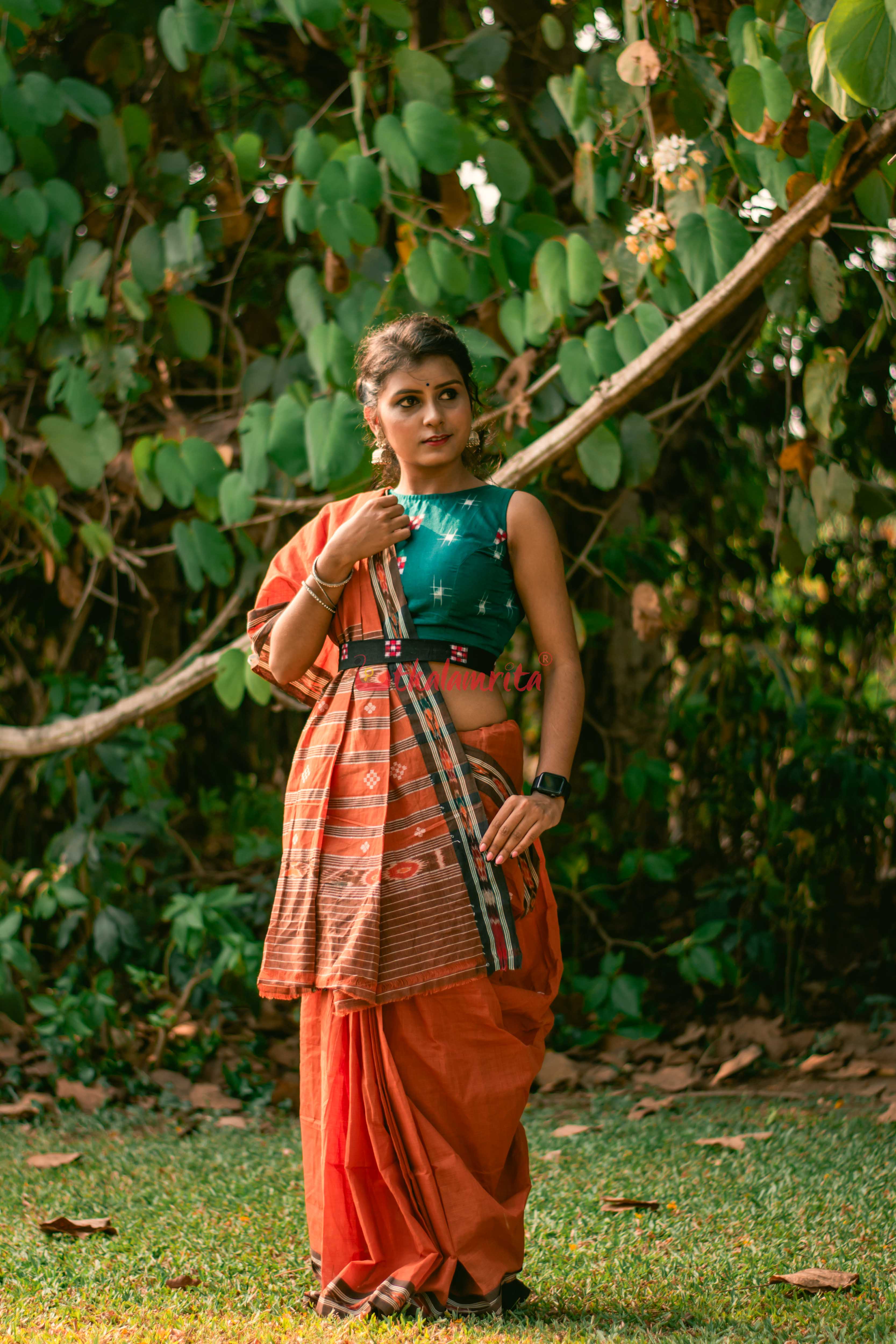 Brown Bandha Border Sutaluga