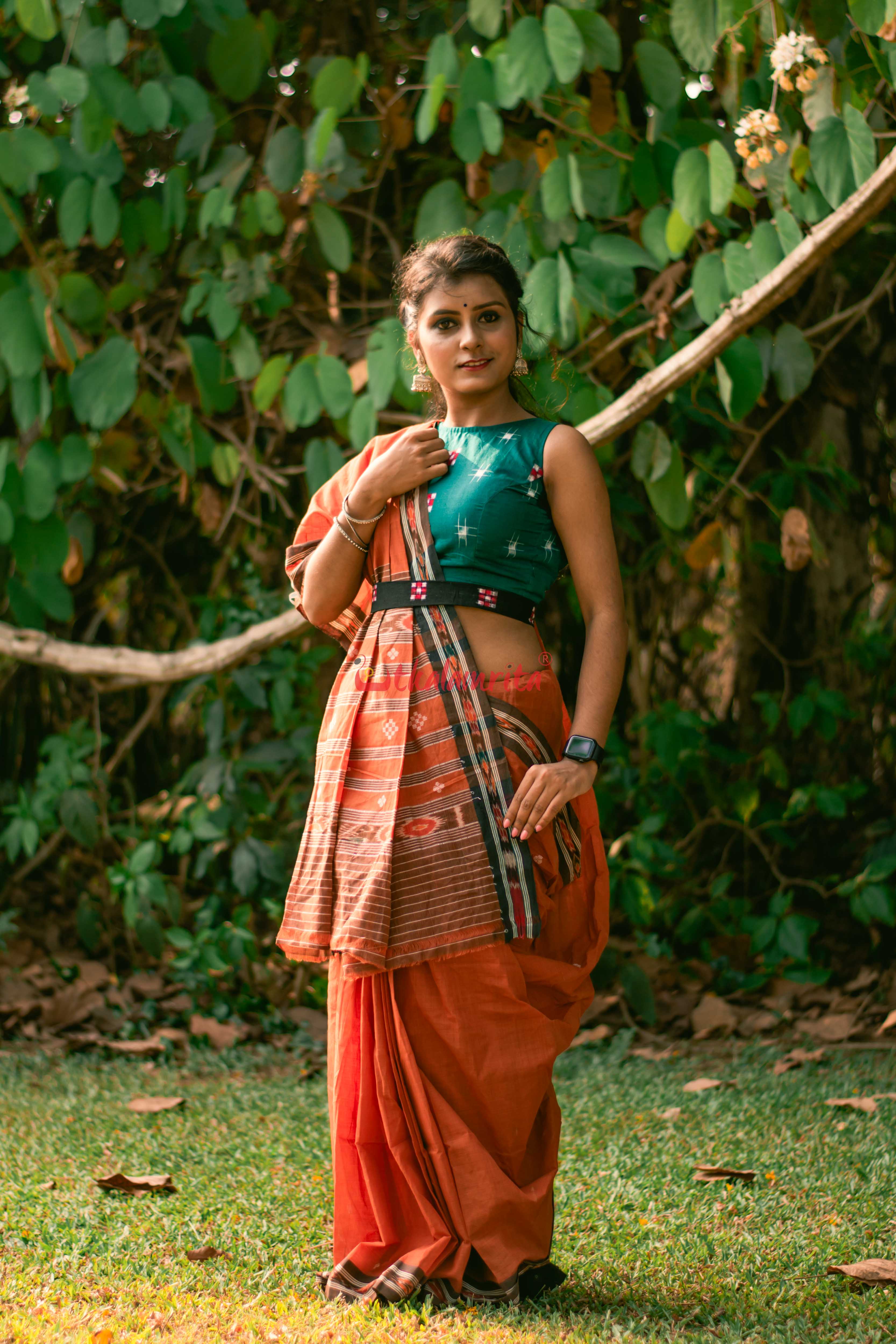Brown Bandha Border Sutaluga