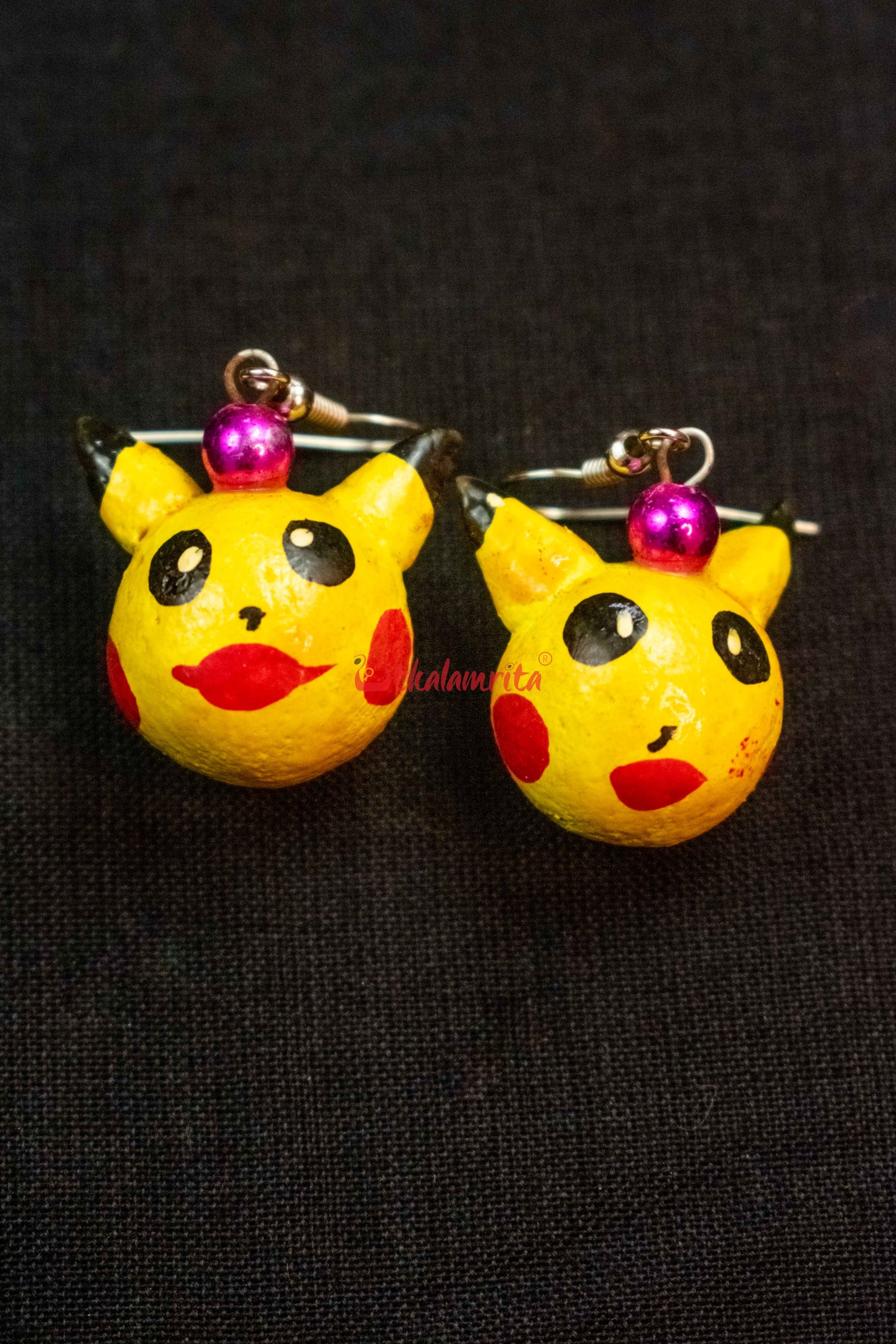 Pikachu Round Earrings