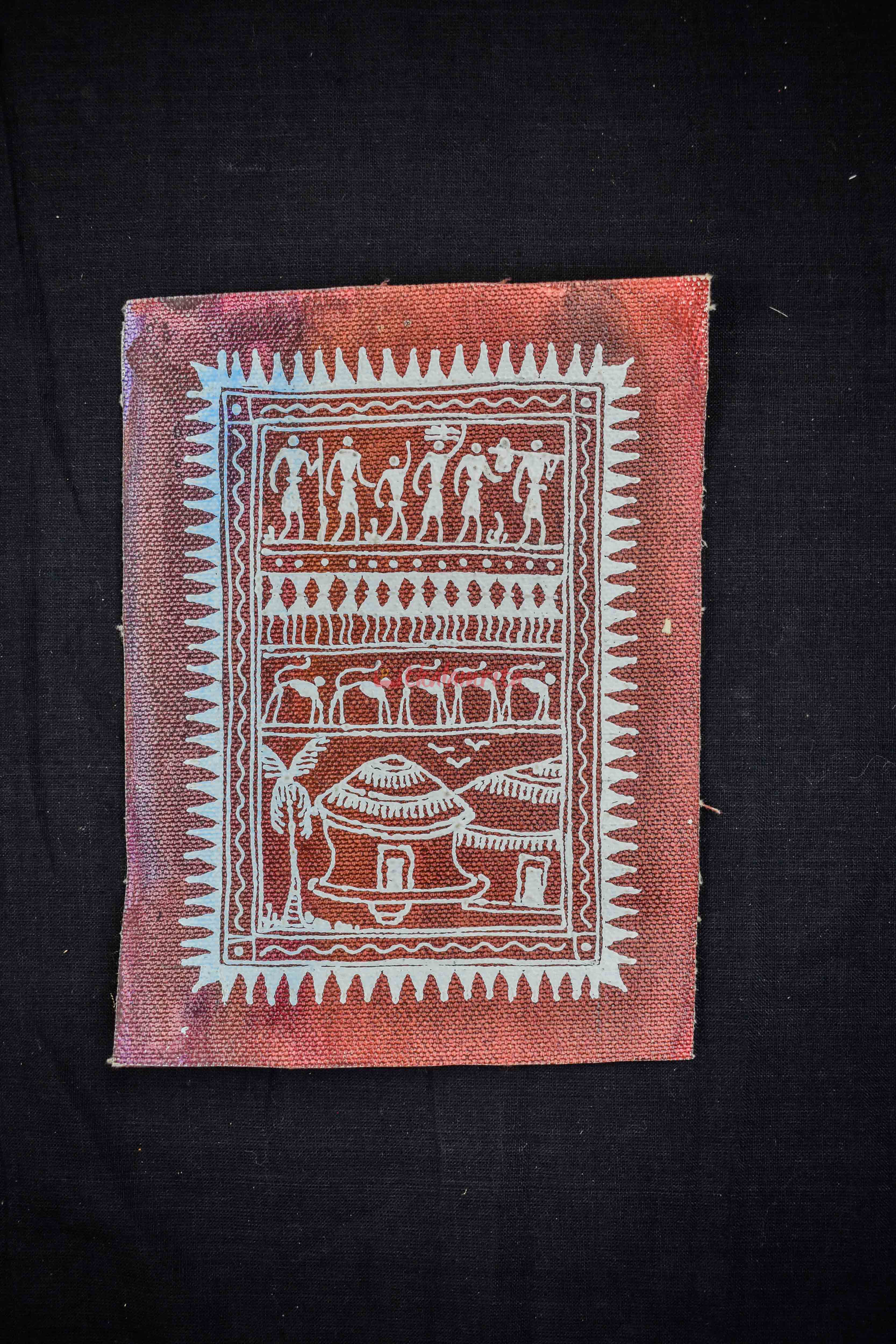 Tribals and Huts Painting