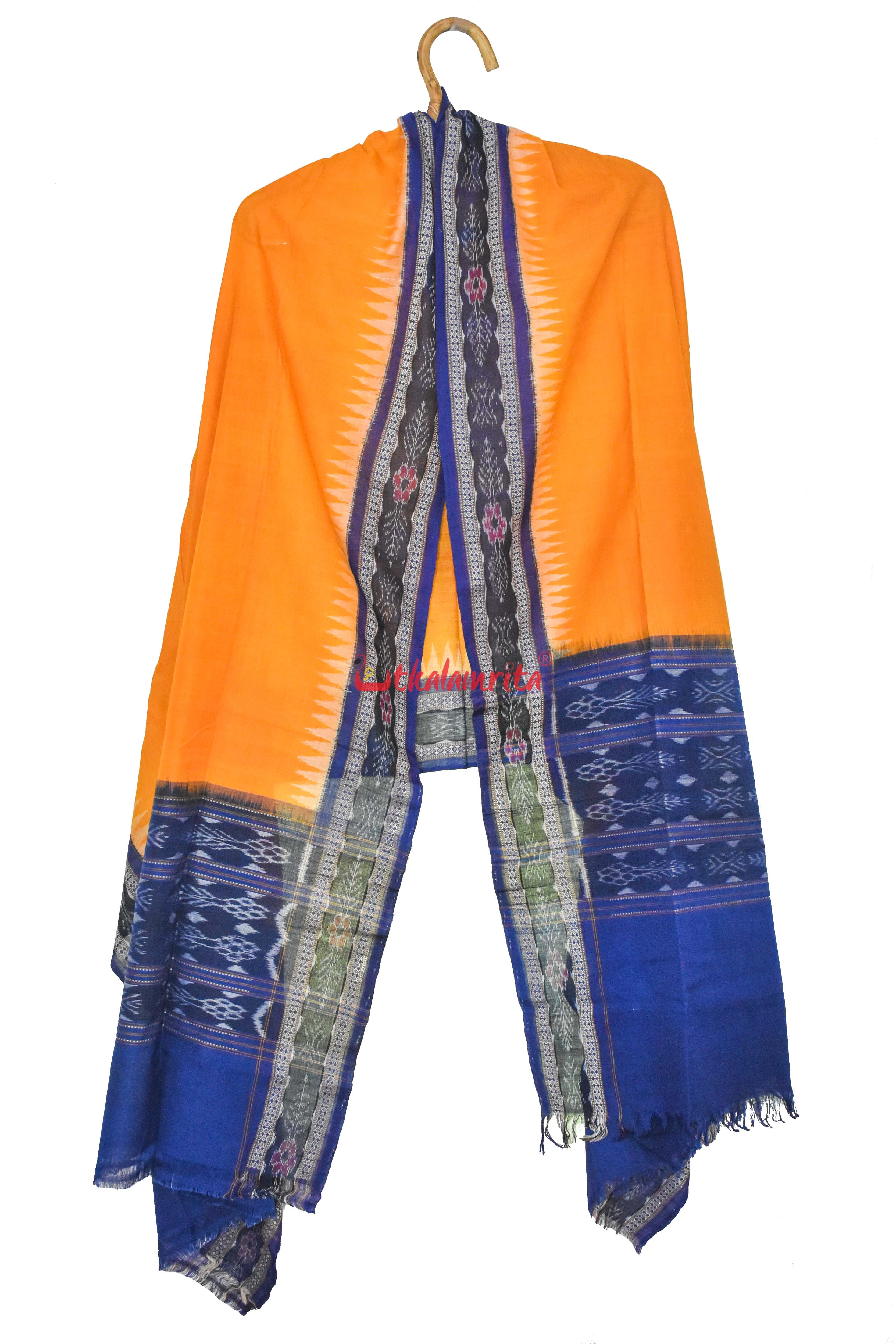 Apricot Blue Bandha (Dupatta)