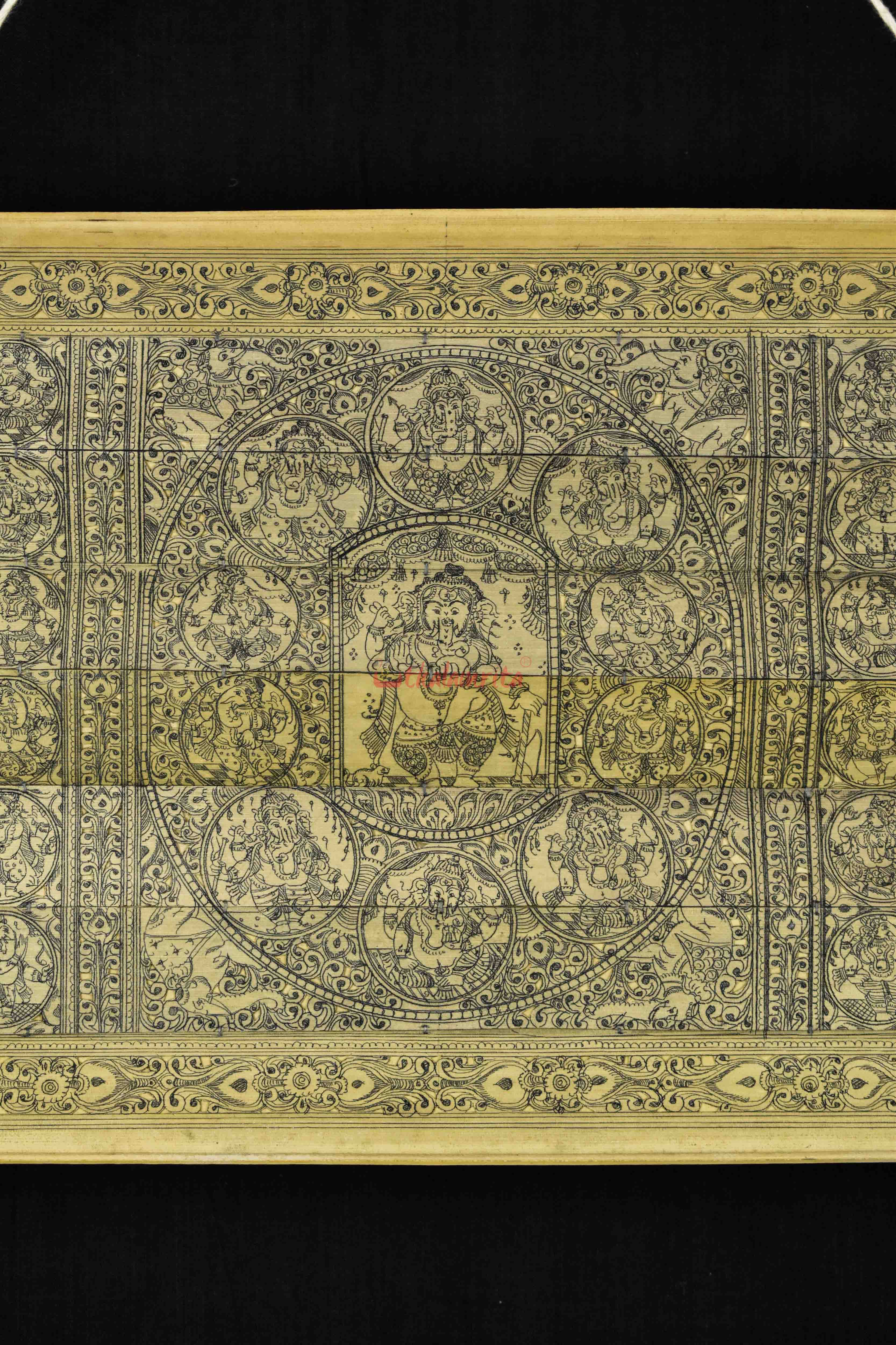 Lord Ganesha DasAvatar (Talapatra Chitra) (18*9 Inches)