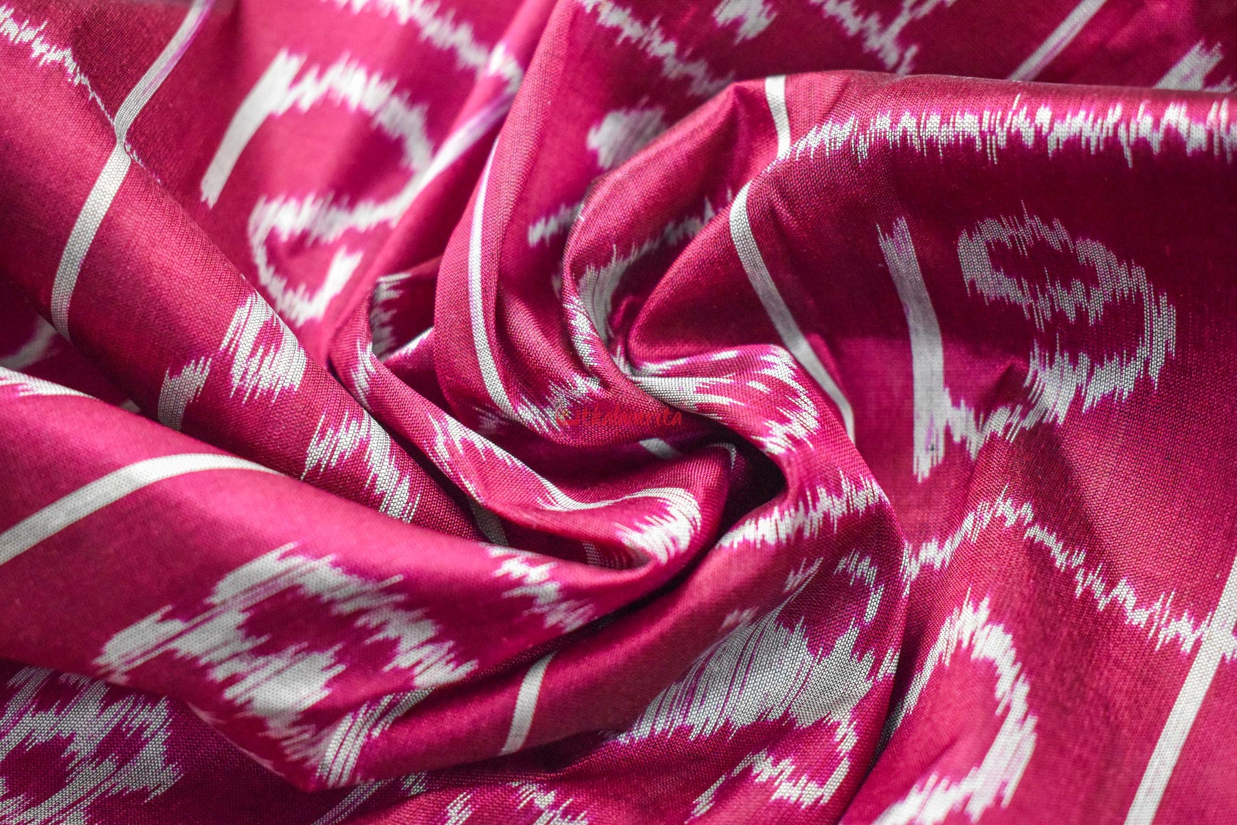 Magenta Odia Alphabets Khandua Silk Saree