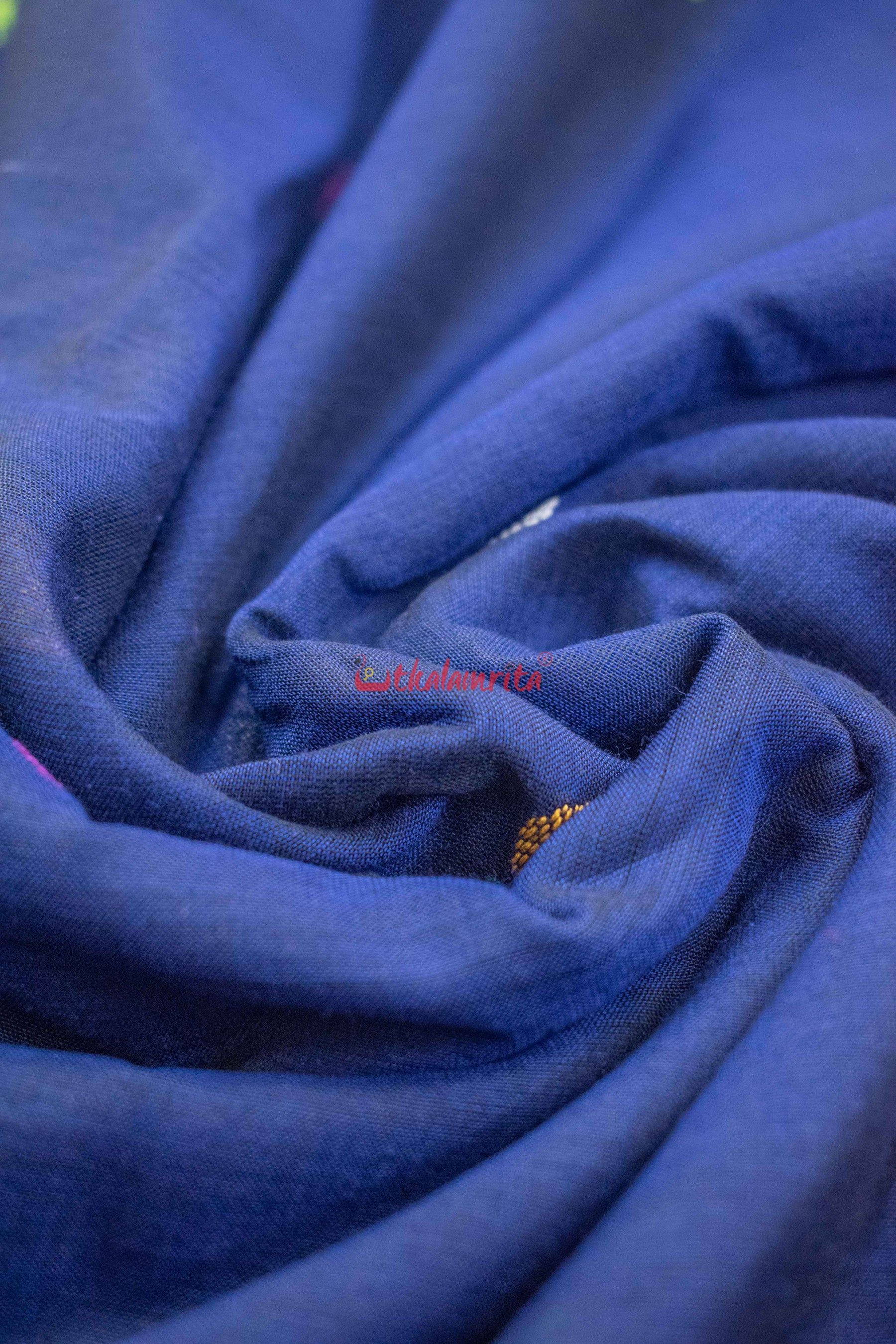 Ultramine Blue Bomkai Saree