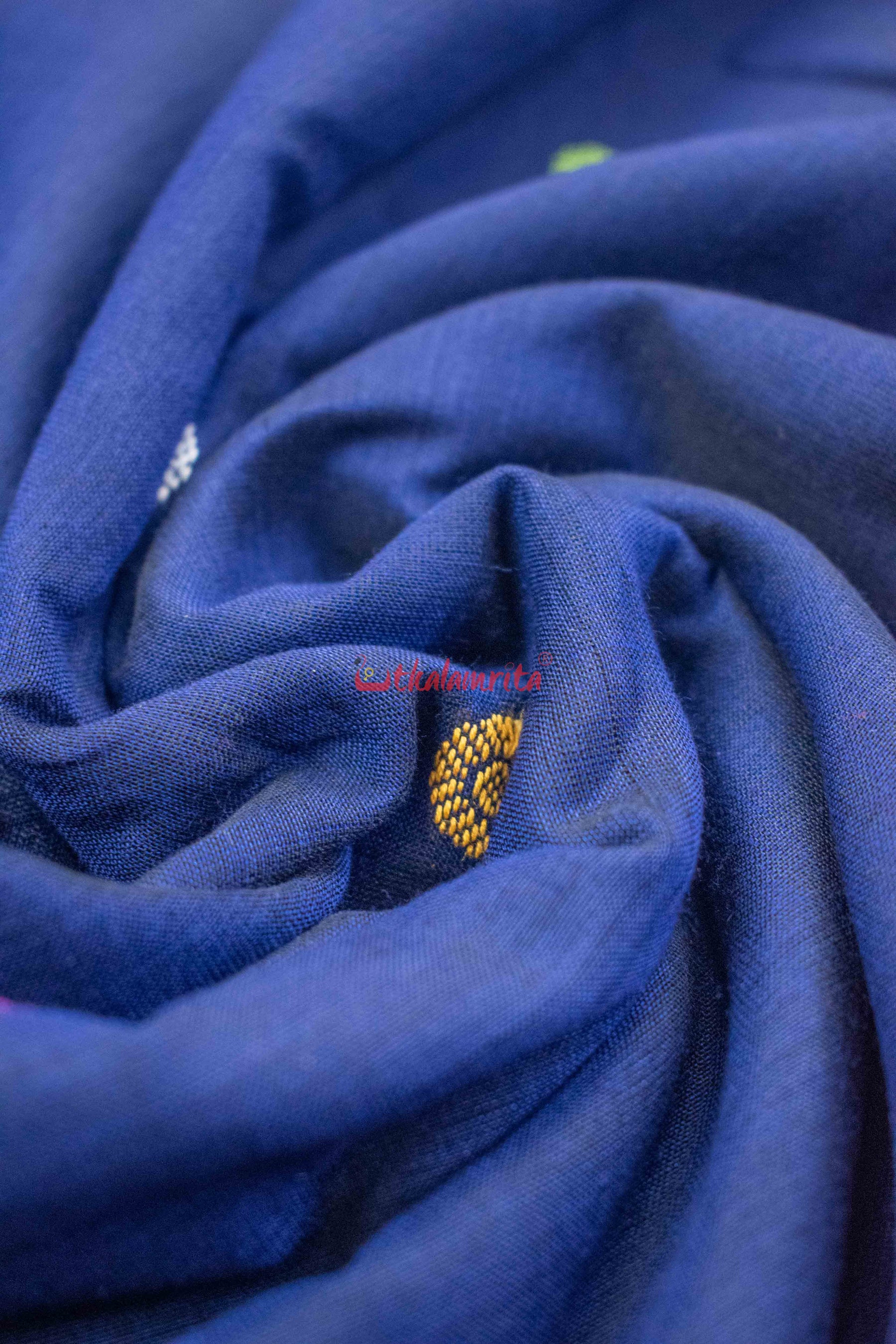 Ultramine Blue Bomkai Saree