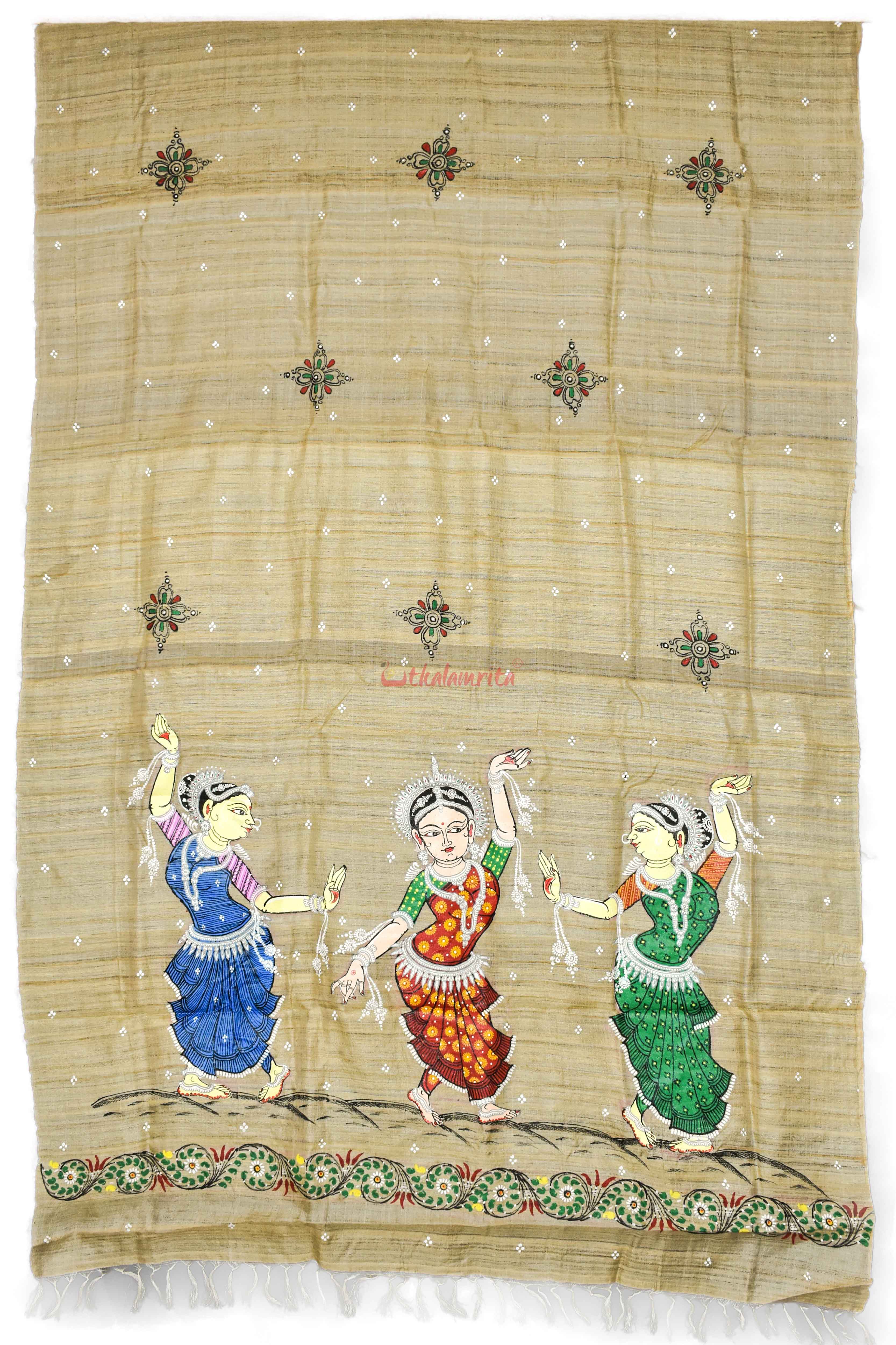Odissi Dancers Pattachitra Dupatta