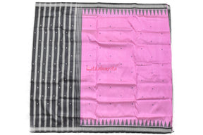 Pink Double Anchal Berhampuri Silk Saree