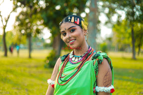 Ganga Jamuna Green Kotpad Saree