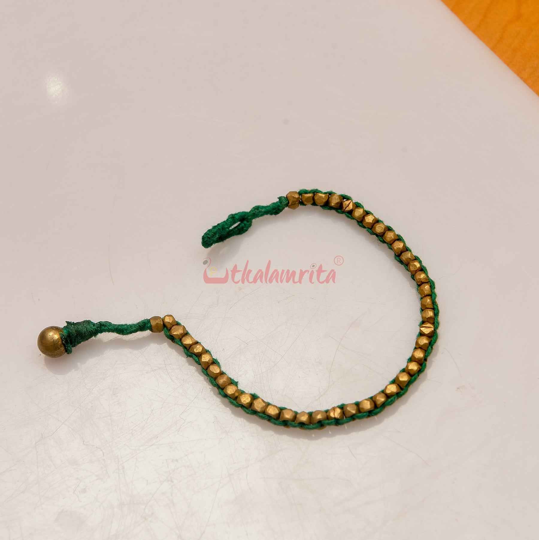 Green Dhokra Bracelet
