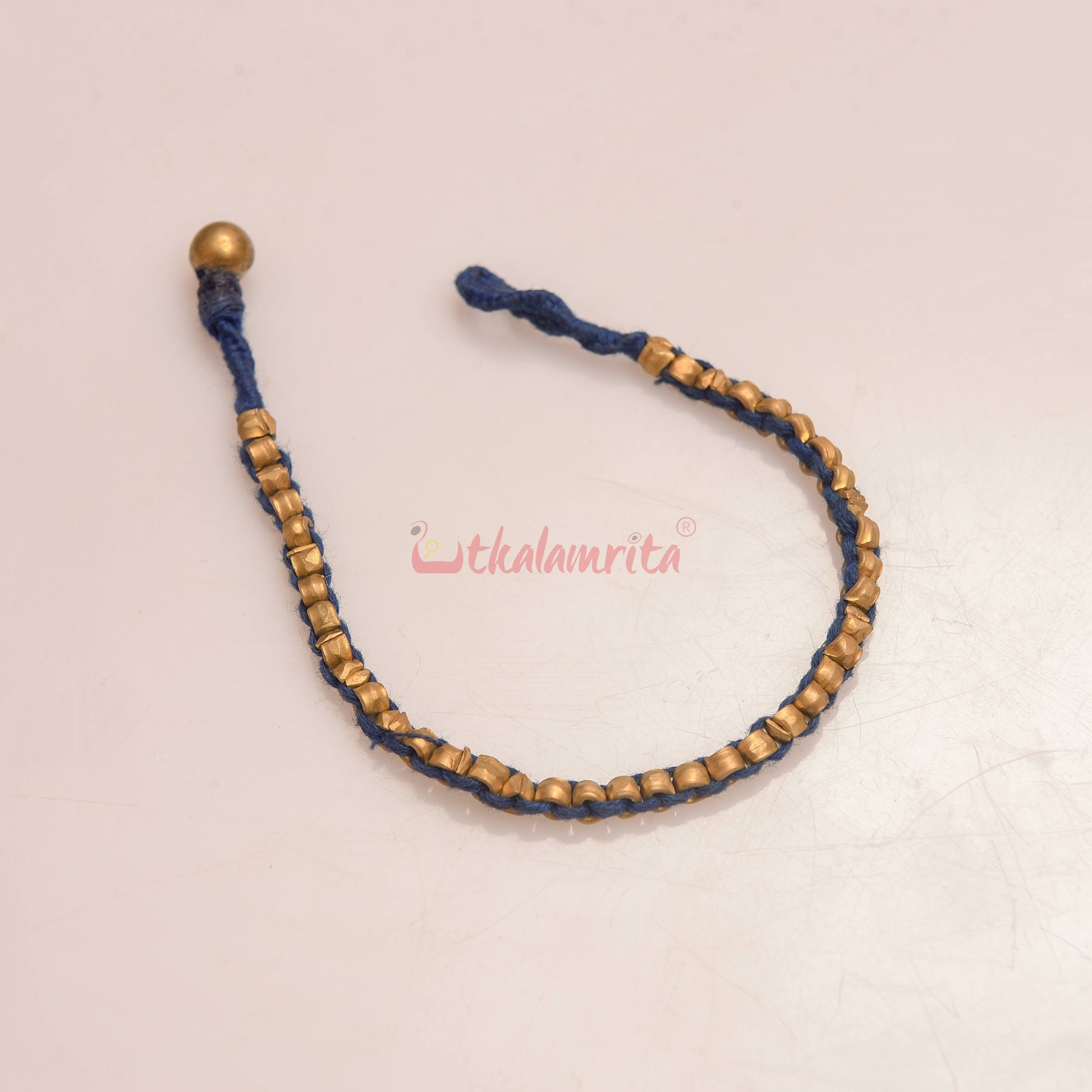 Blue Dhokra Bracelet