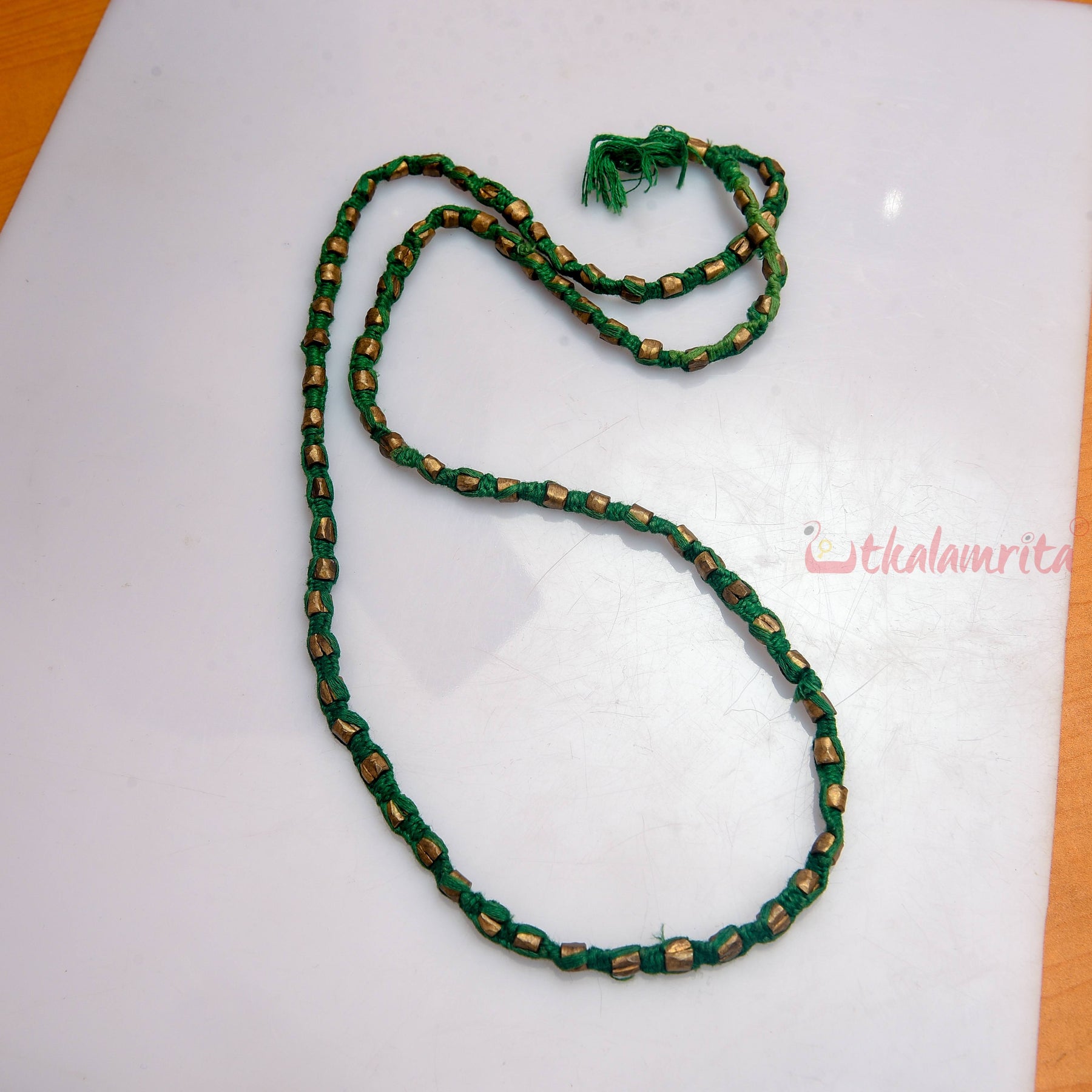 Long Green Dhokra (Necklace)