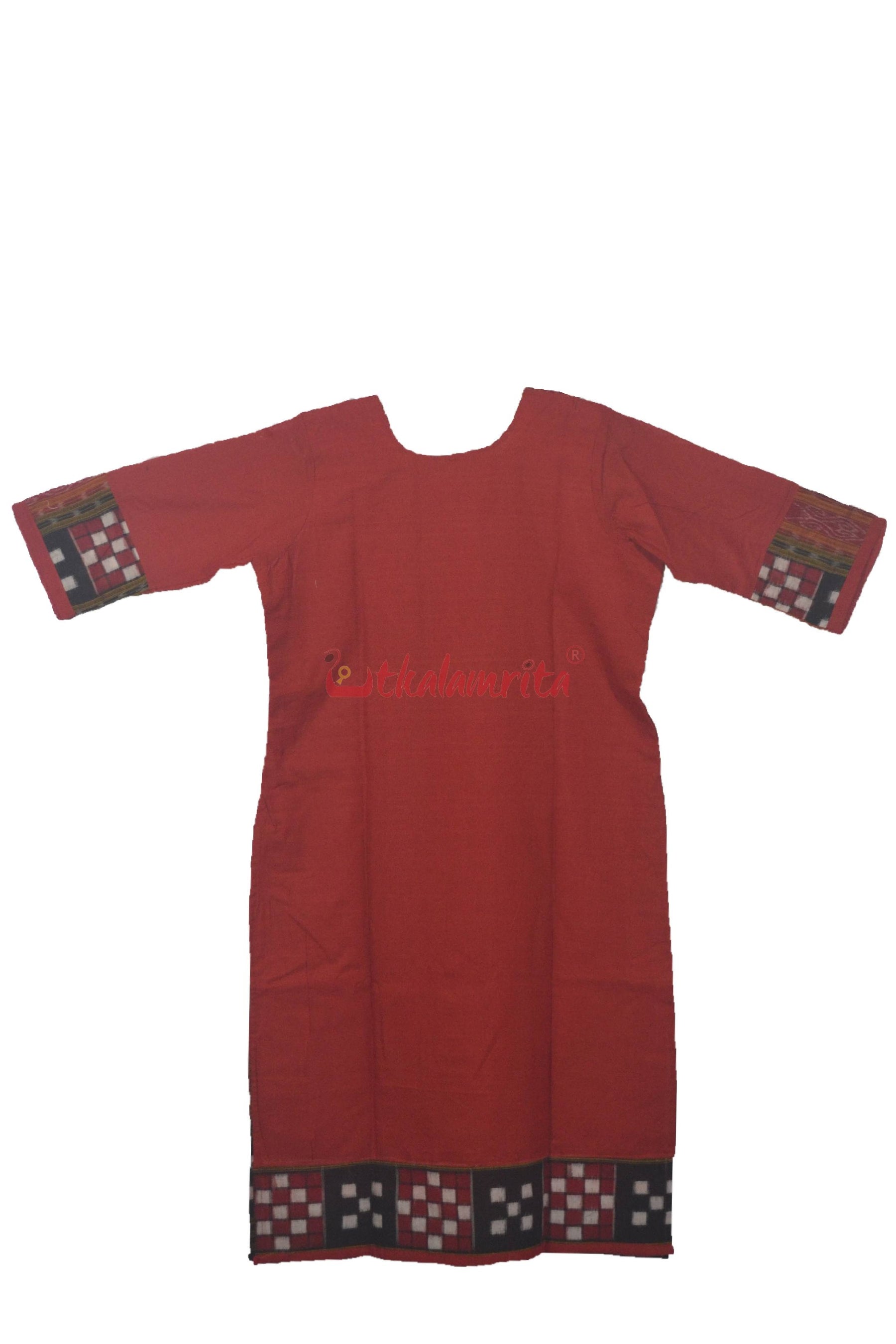 Red Pasapali Designer Kurti