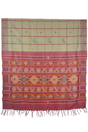 Tussar Santhal Ghee Red