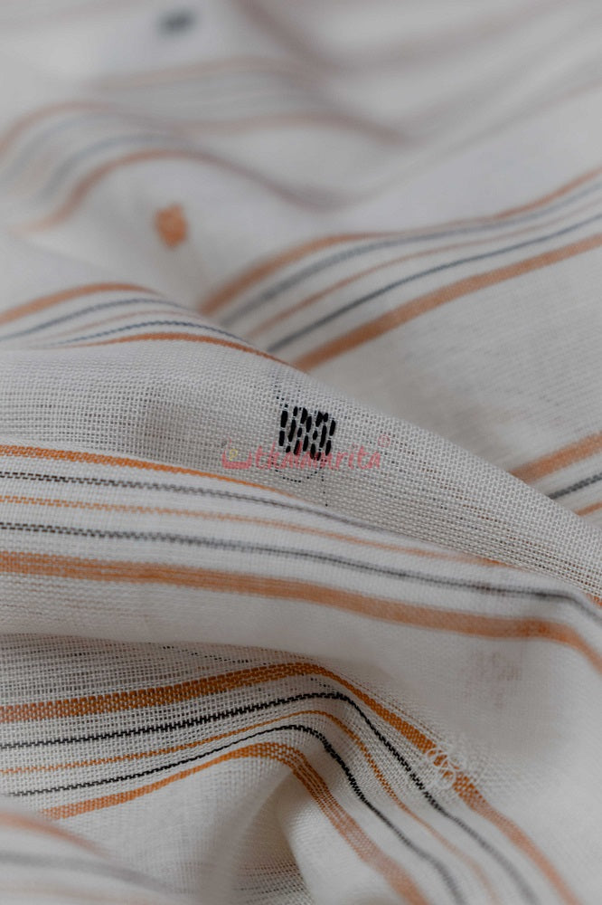Bomkai White with Stripes (Fabric)