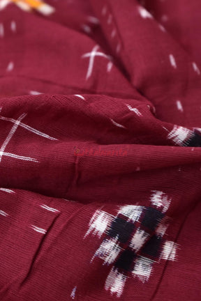 Yellow Maroon Star Sakta (Fabric)