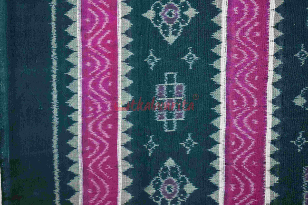 Green Purple Lines Bandha Fabric