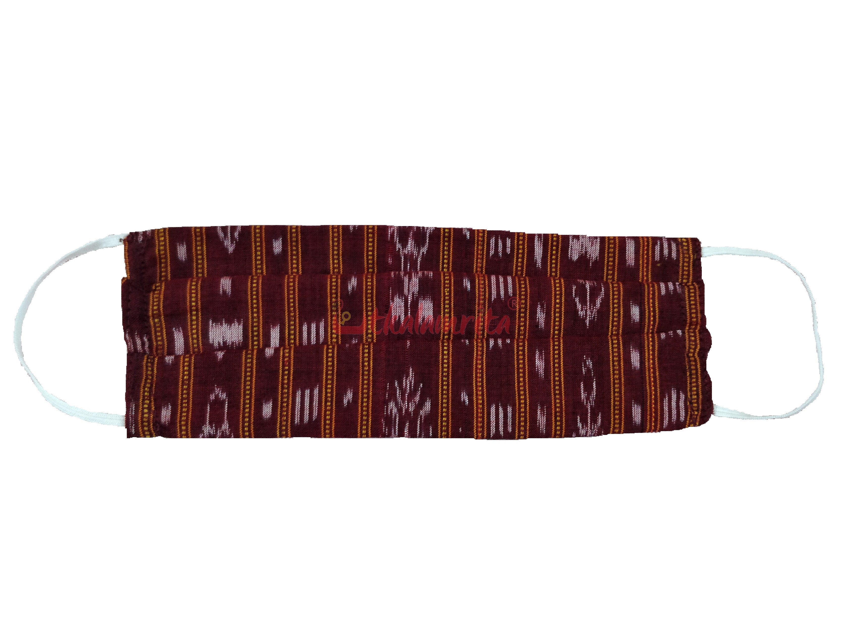 Maroon Ikat 2-Layer Mask