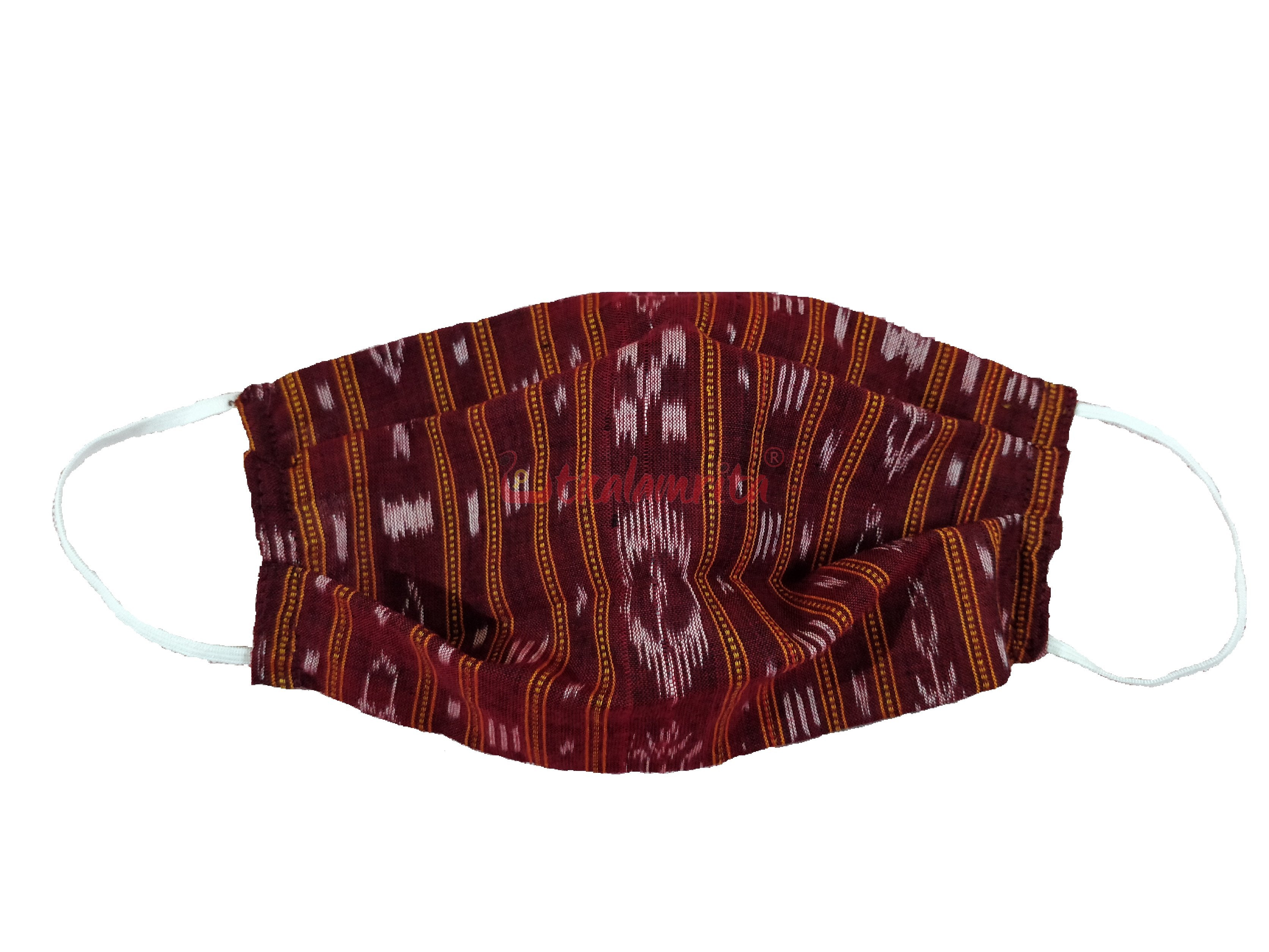 Maroon Ikat 2-Layer Mask