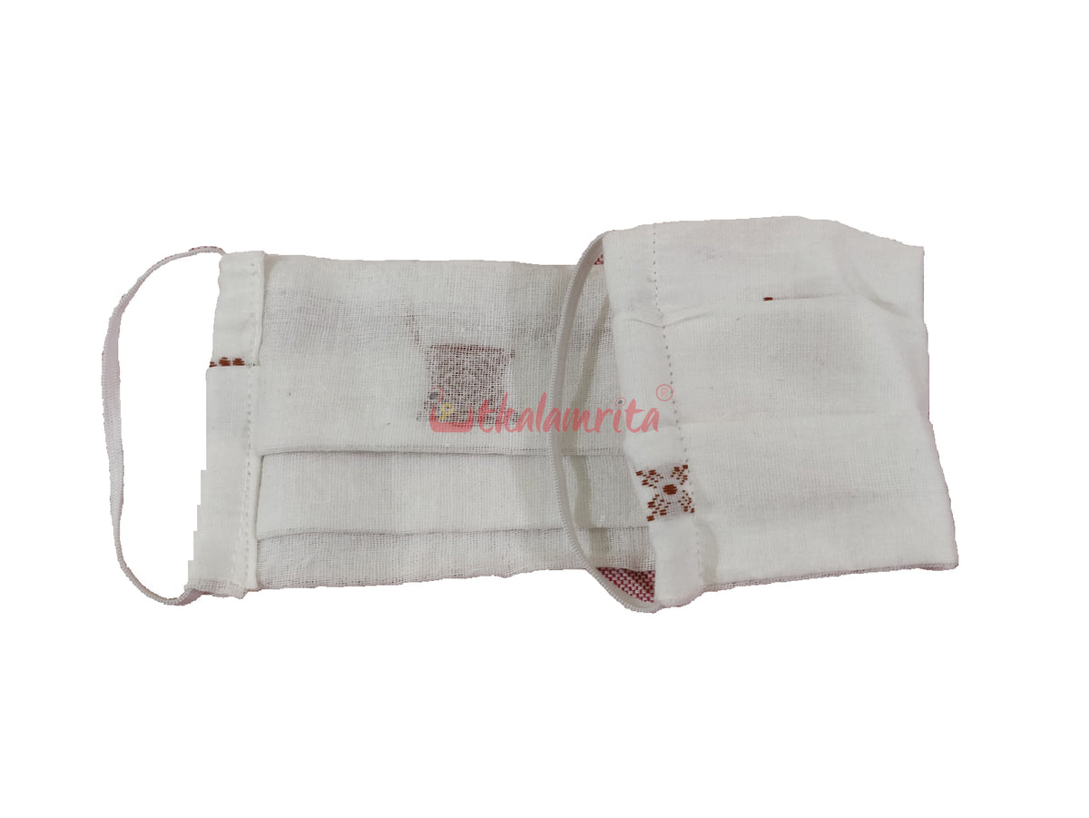 White Bomkai Buti Mask