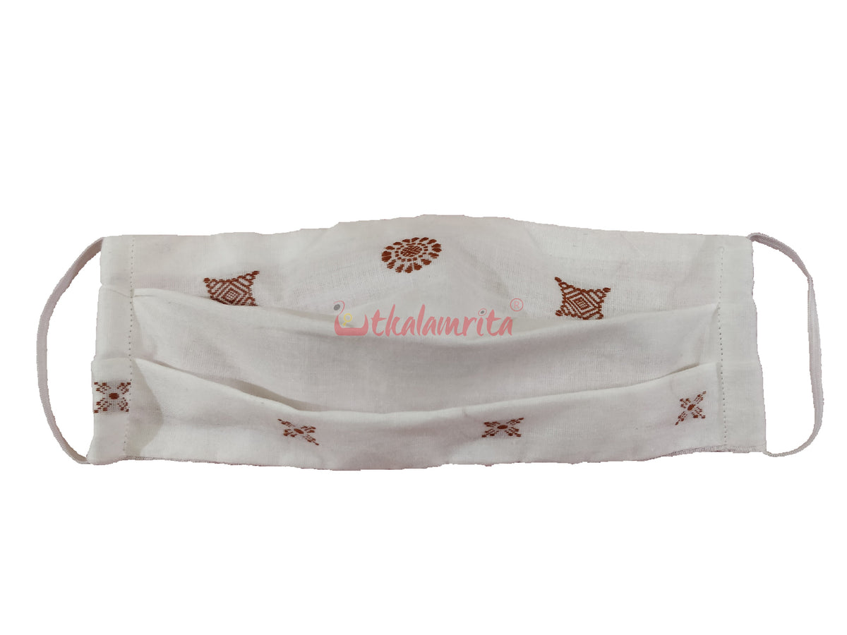 White Bomkai Buti Mask