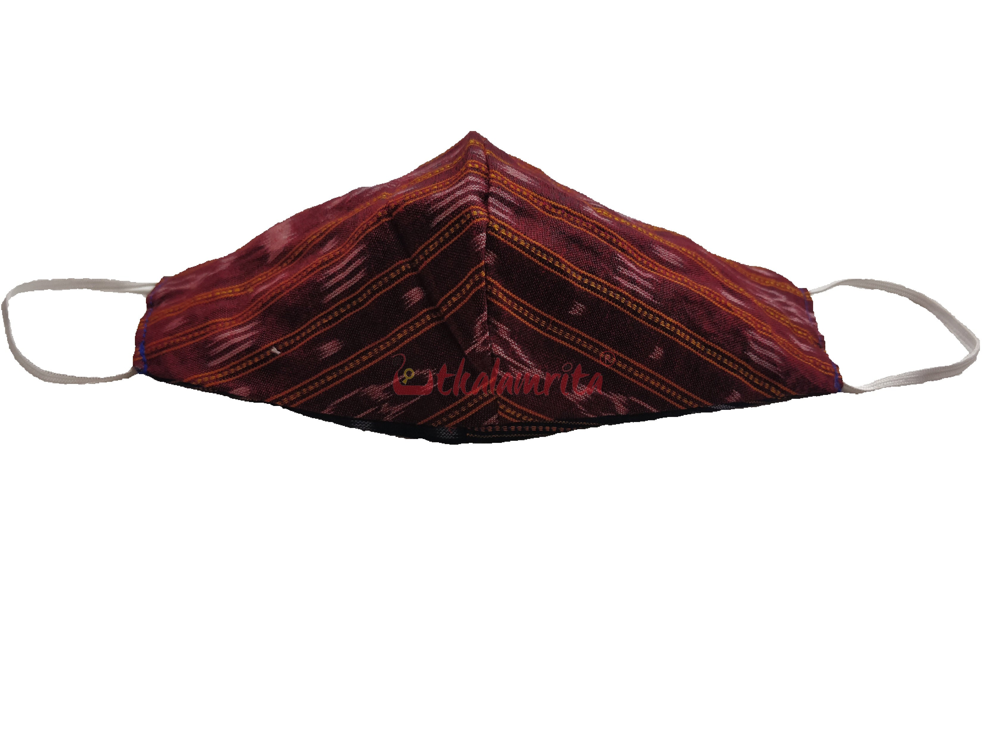 Maroon & Blue Ikat Mask