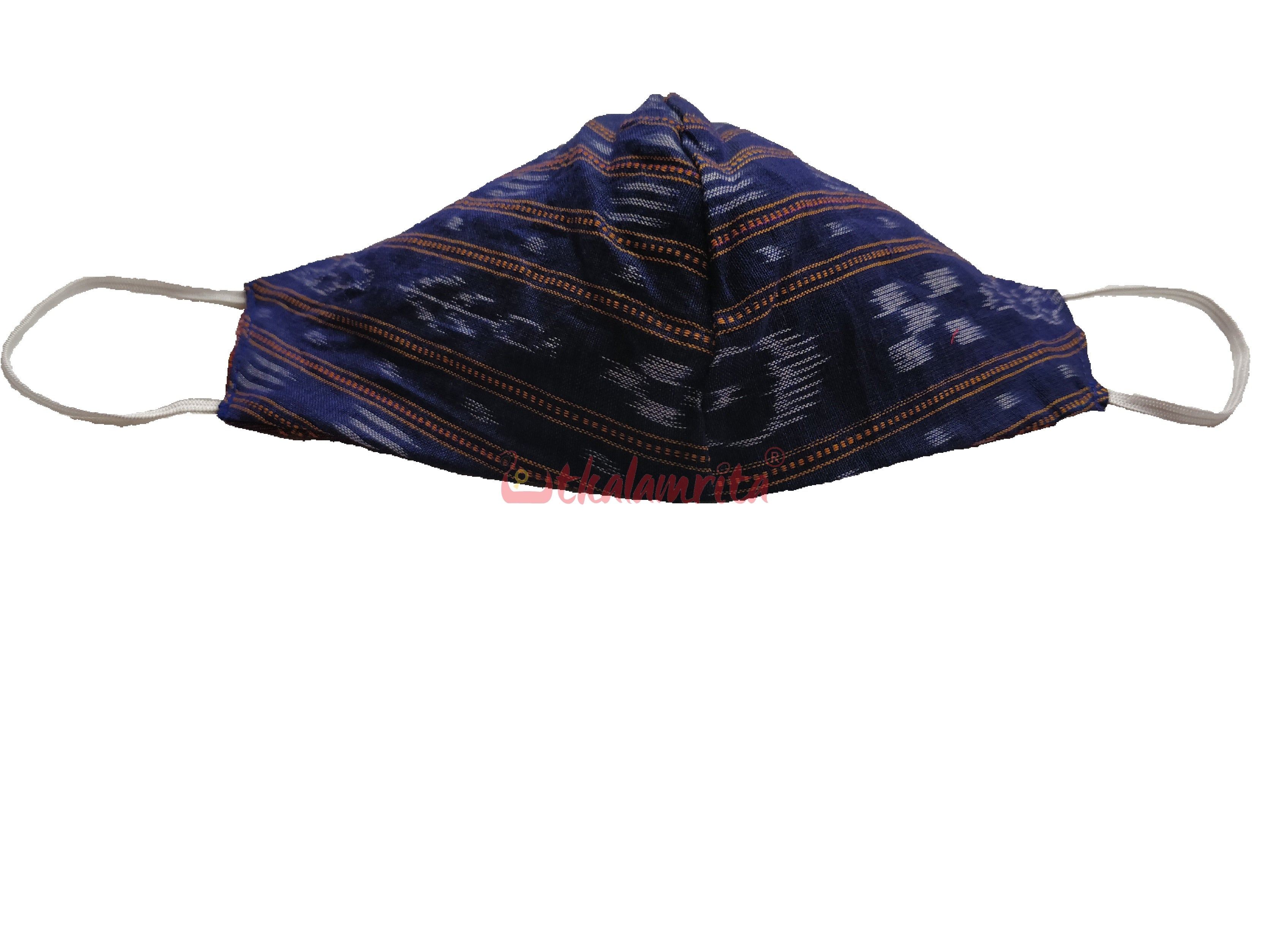 Maroon & Blue Ikat Mask