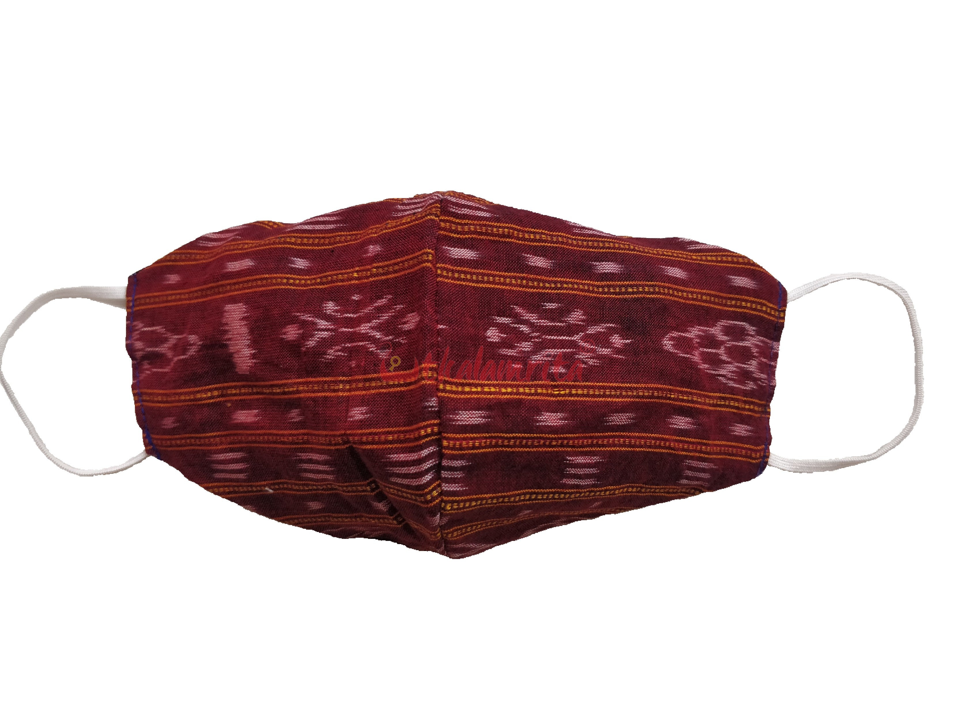 Maroon & Blue Ikat Mask