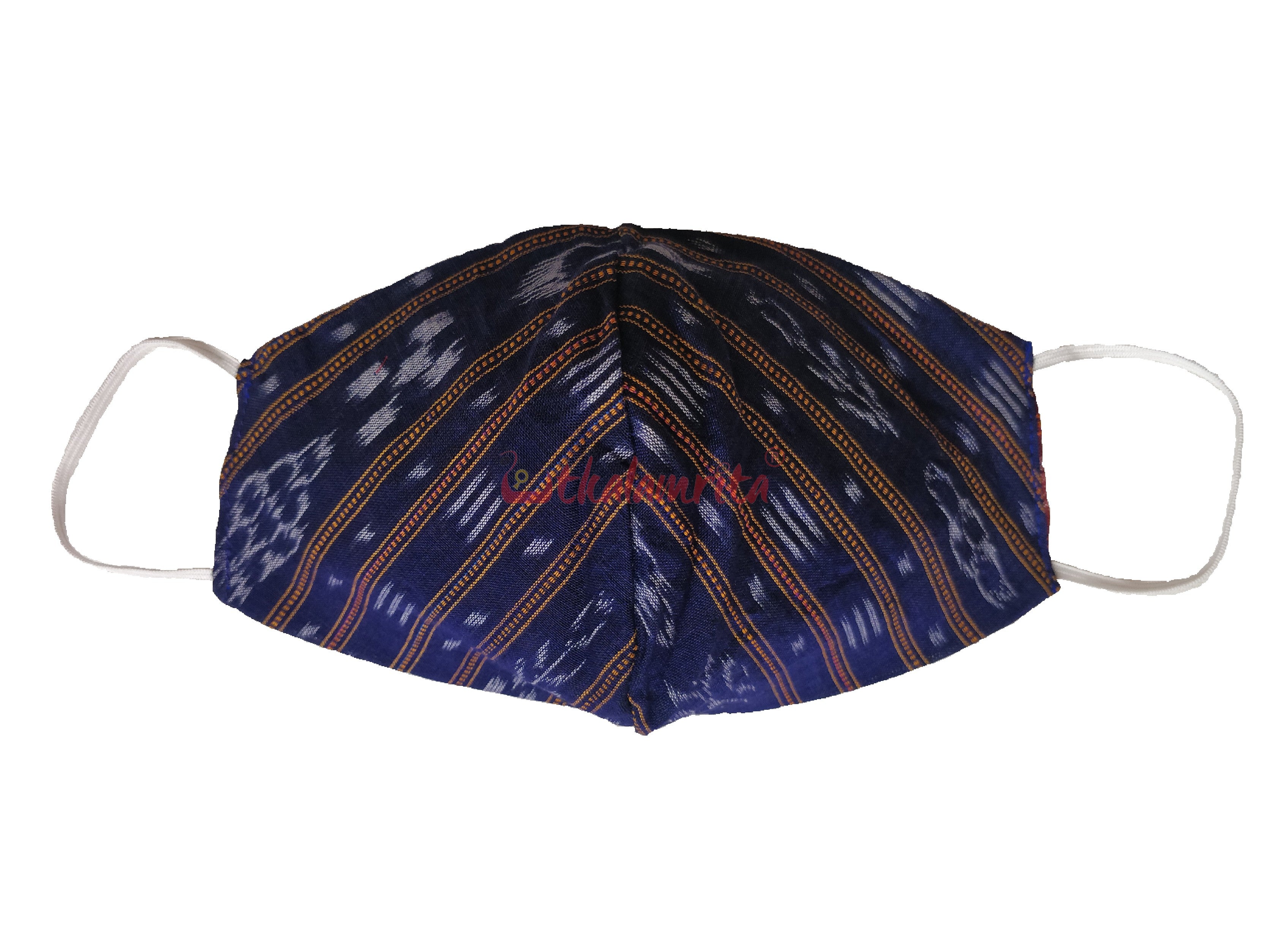 Maroon & Blue Ikat Mask