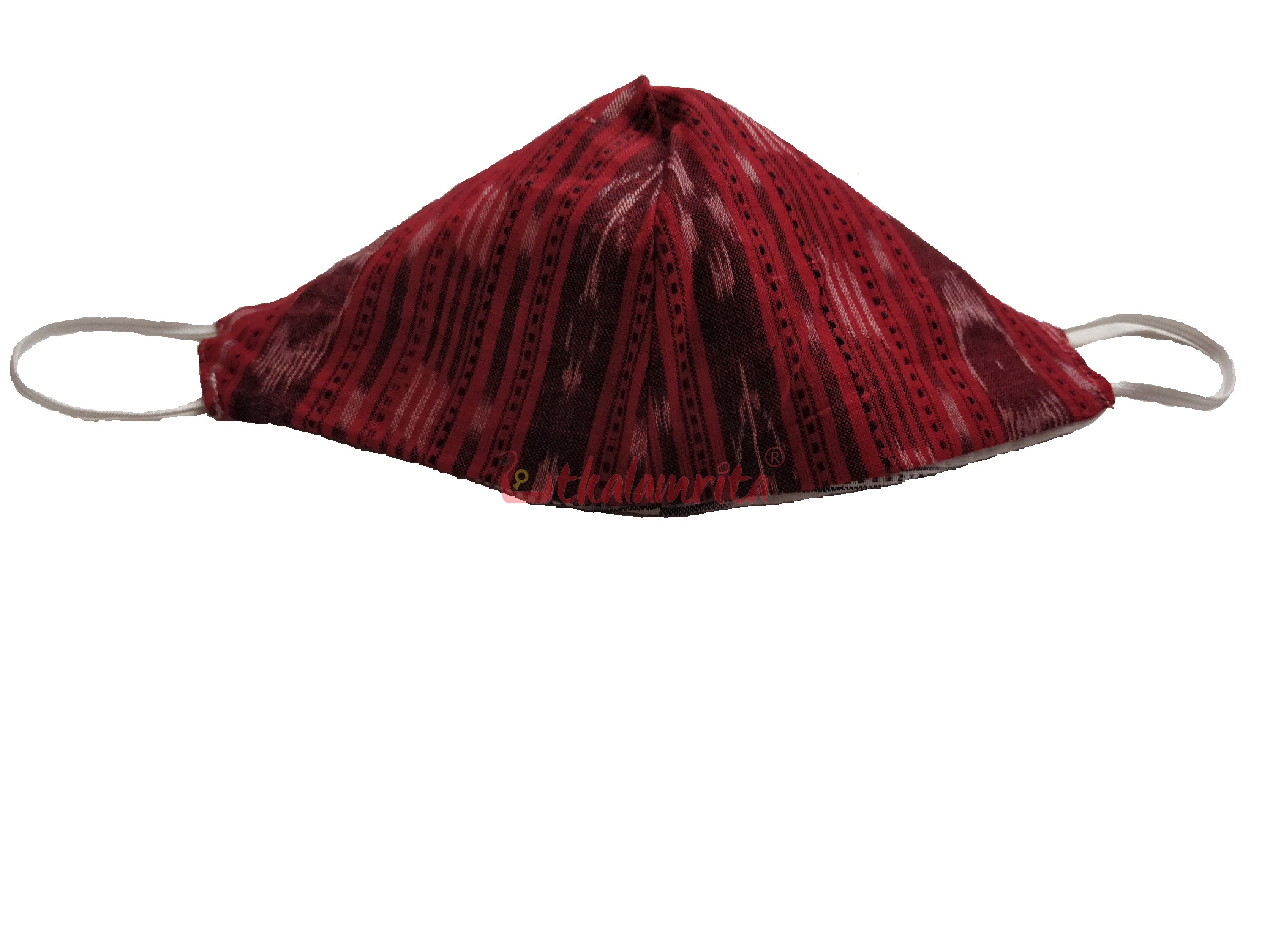 Red & White Ikat Mask