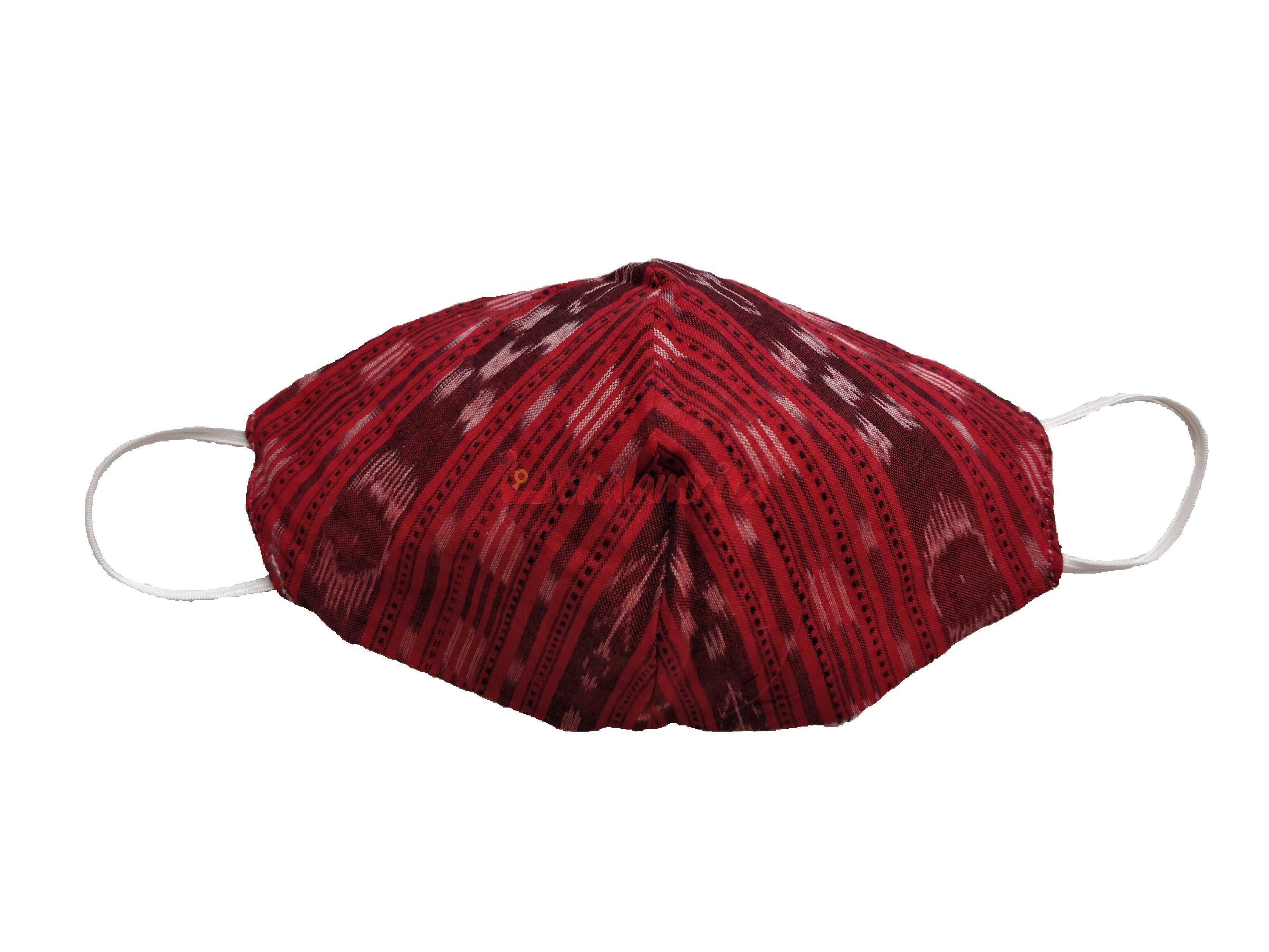 Red & White Ikat Mask