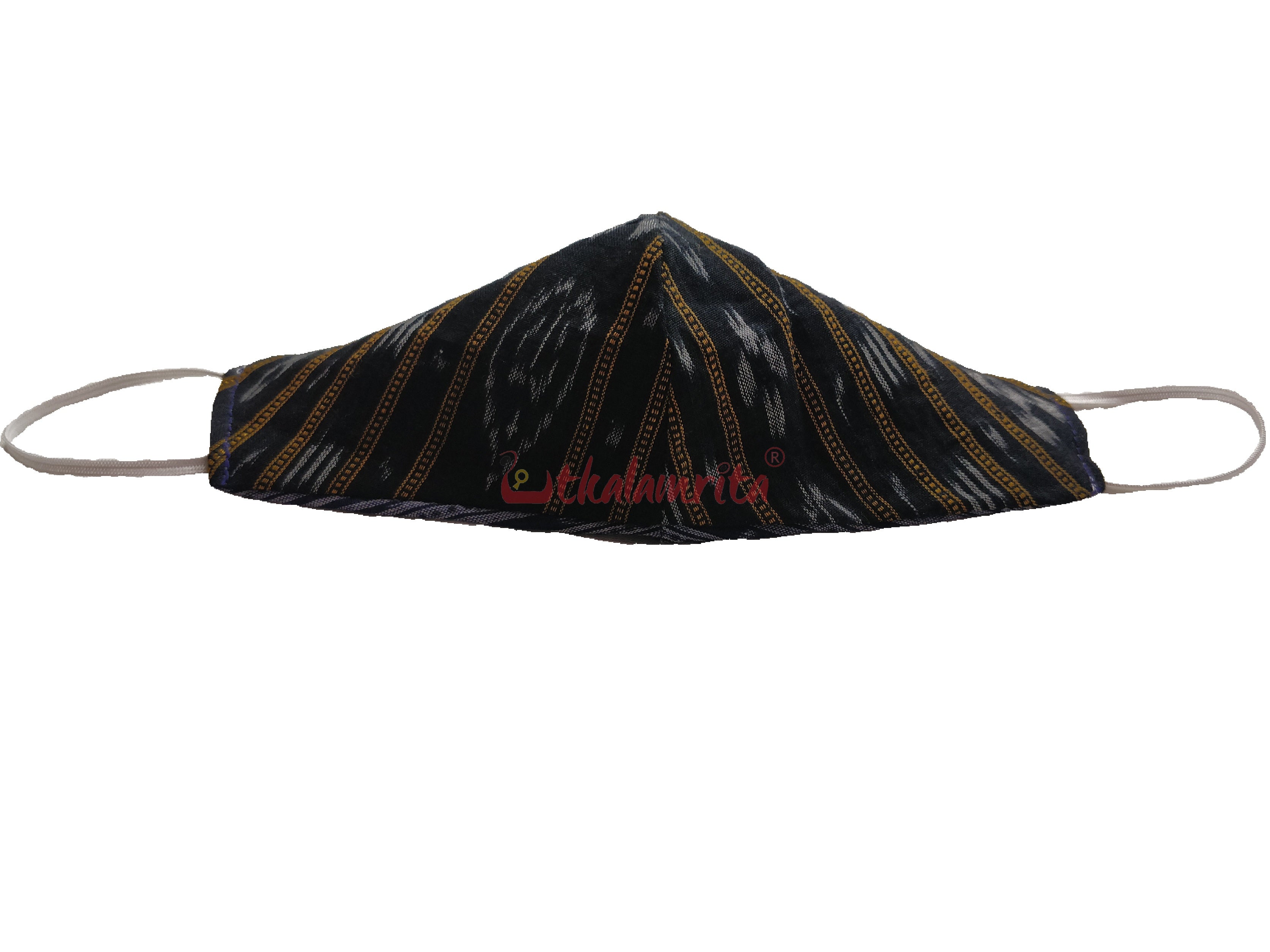 Blue & Black Ikat Mask