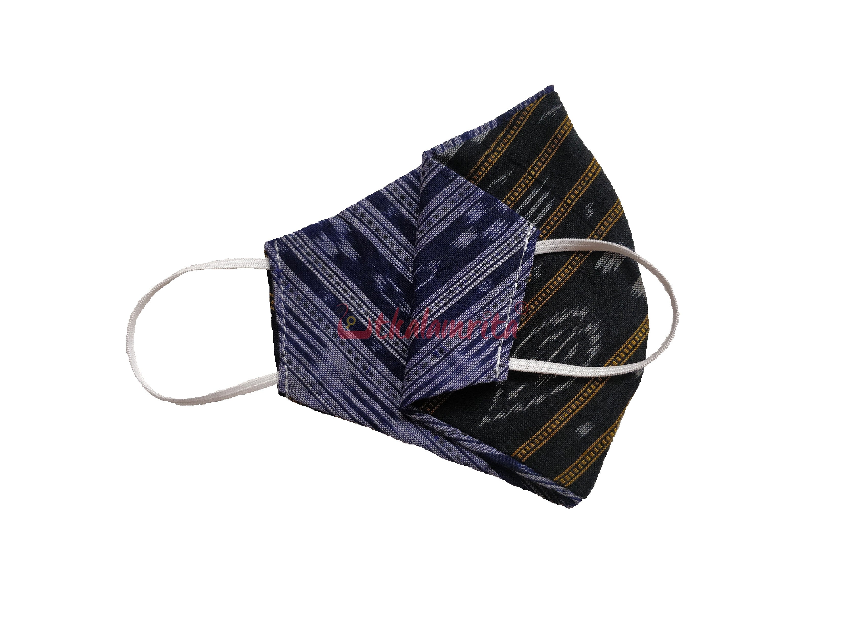 Blue & Black Ikat Mask