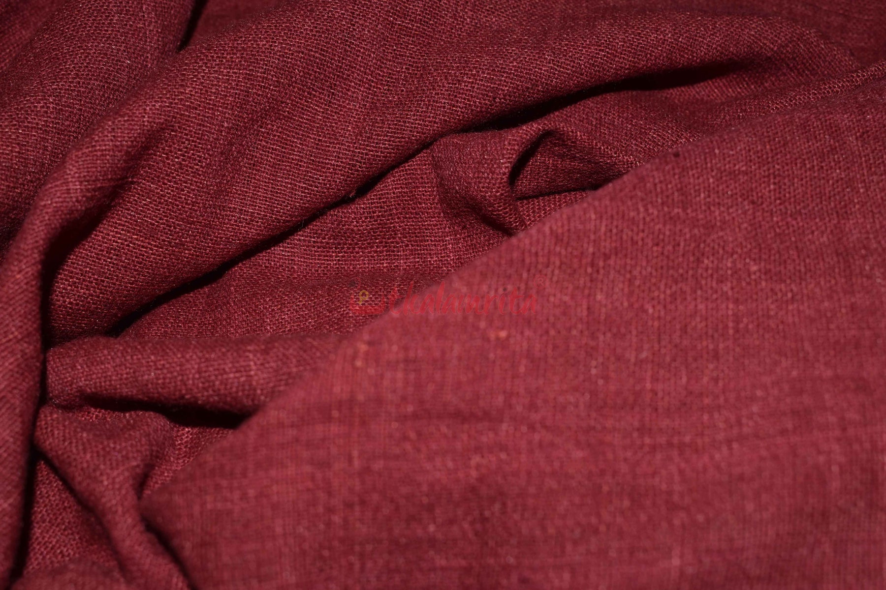 Plain Maroon Handloom (Fabric)