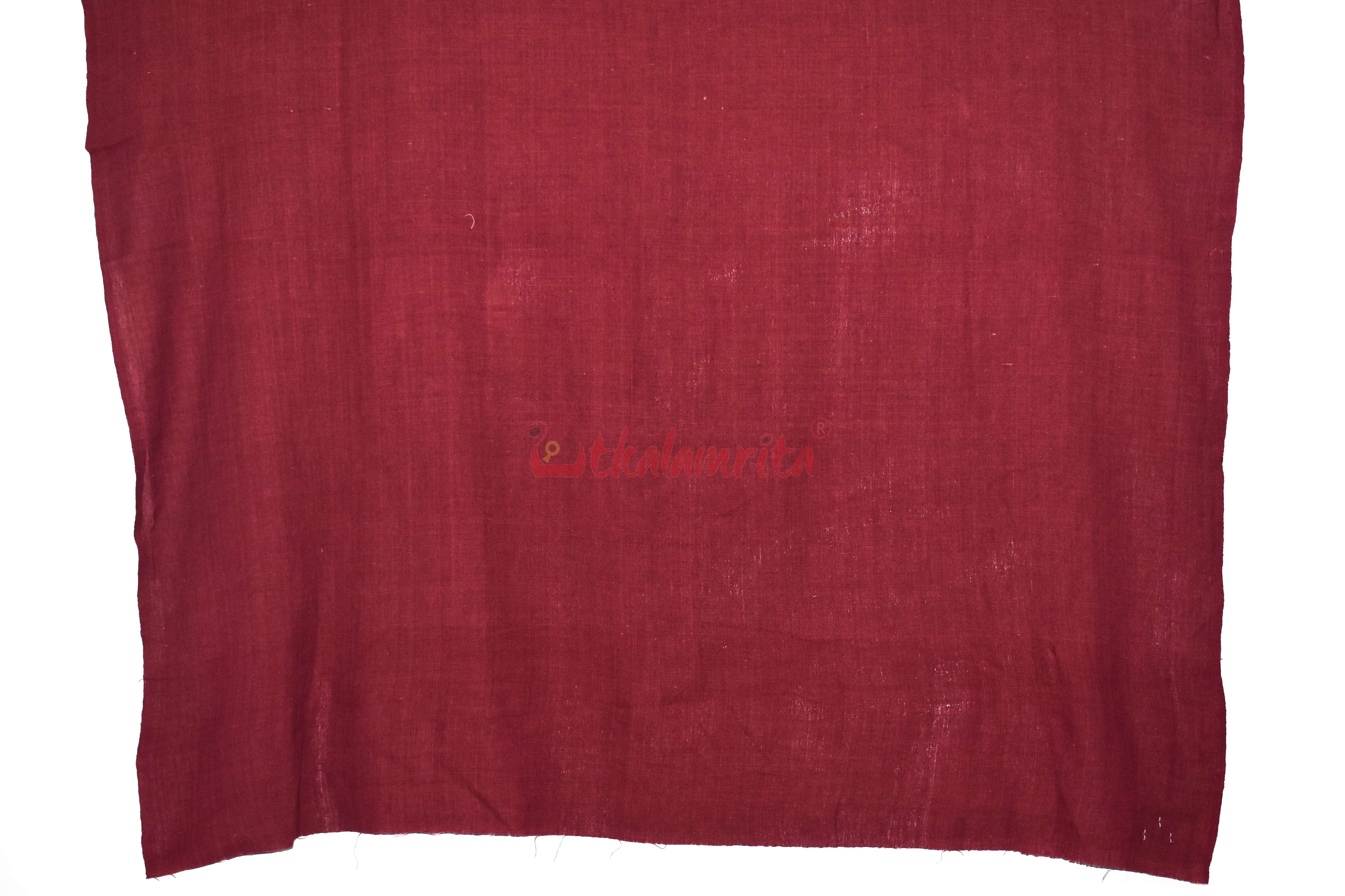 Plain Maroon Handloom (Fabric)