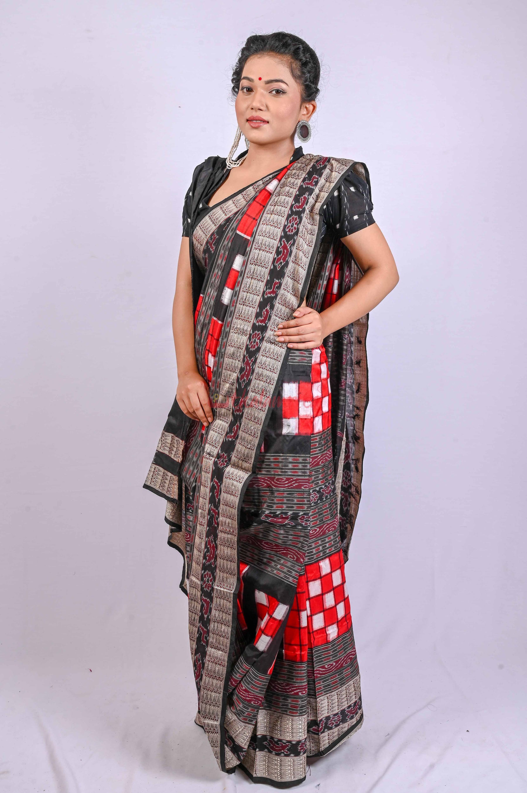 Red Bichitrapuri Silk Saree