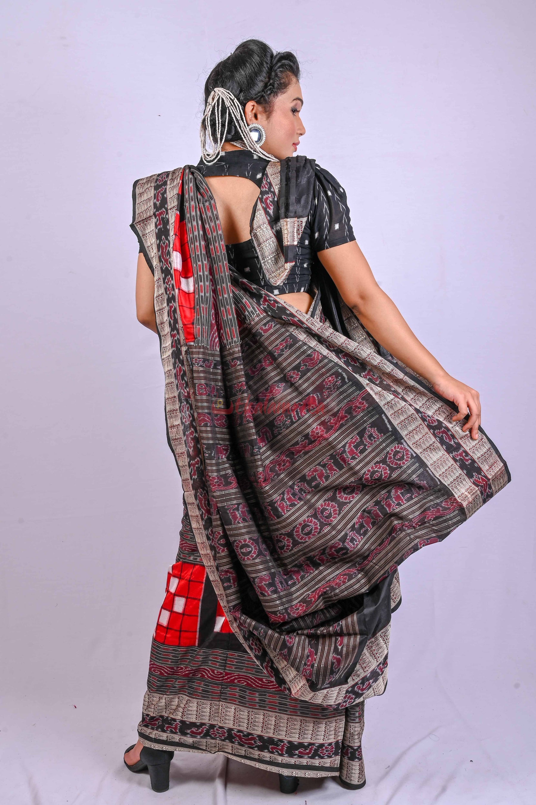 Red Bichitrapuri Silk Saree