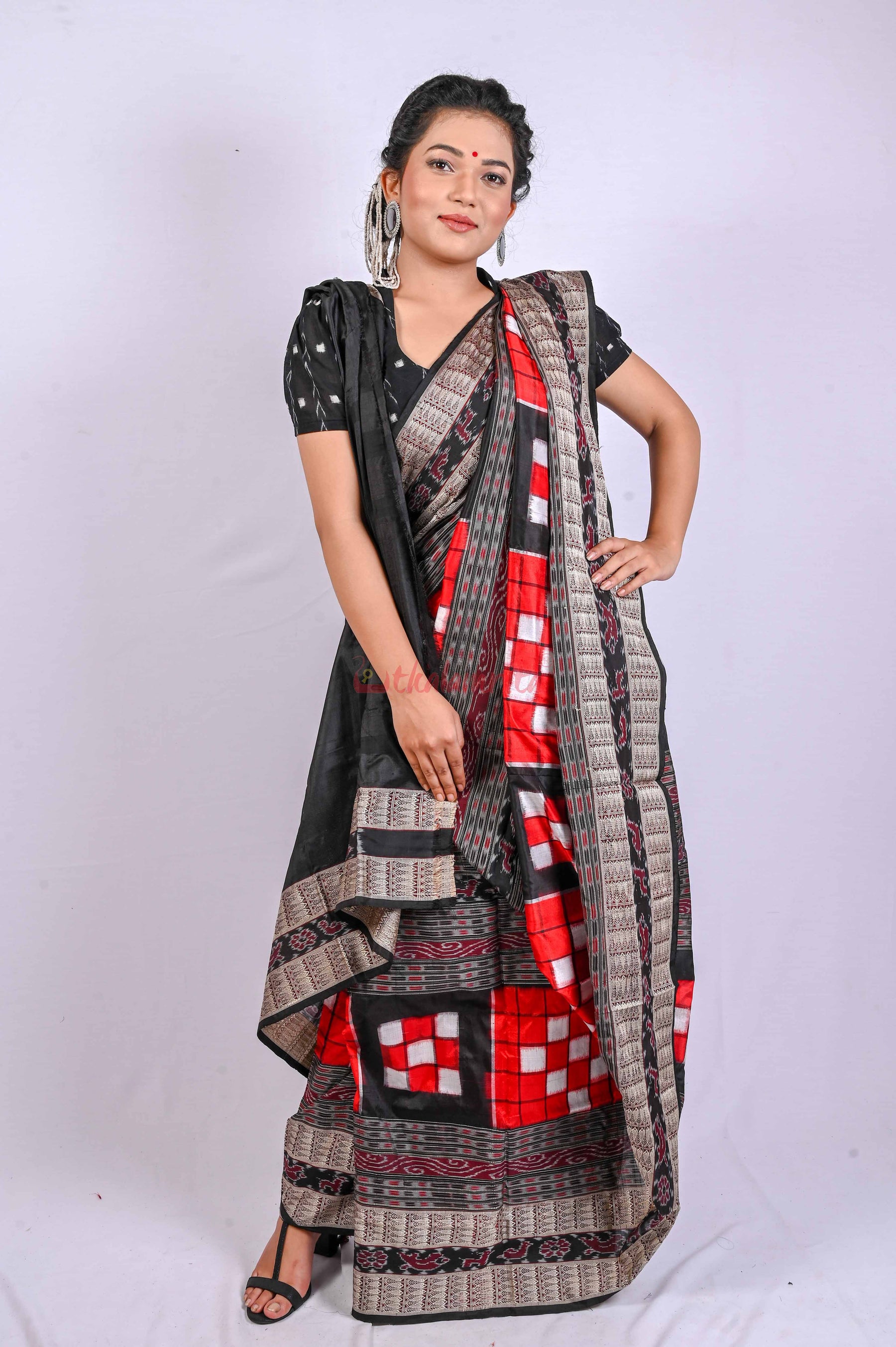 Red Bichitrapuri Silk Saree