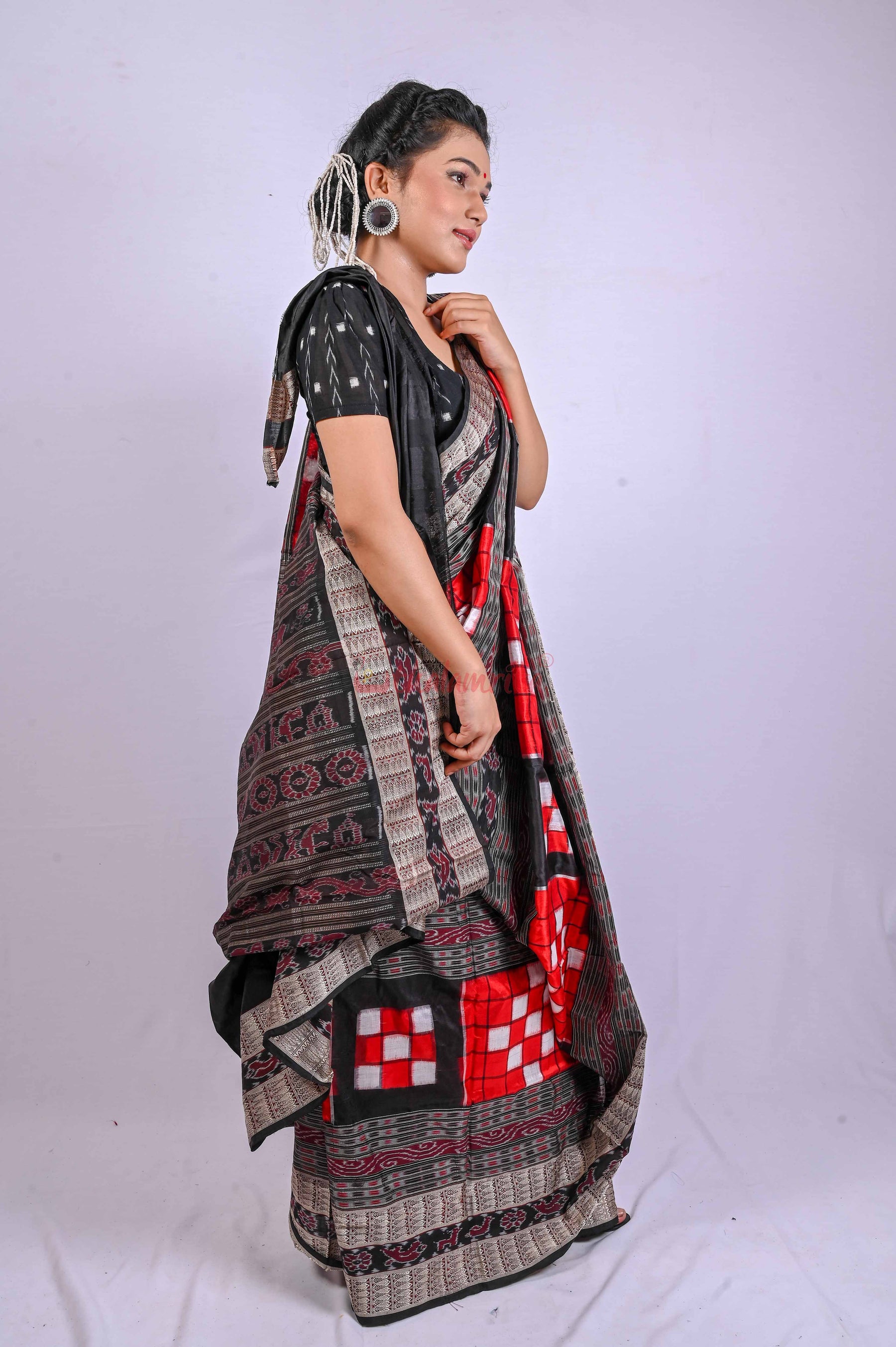 Red Bichitrapuri Silk Saree