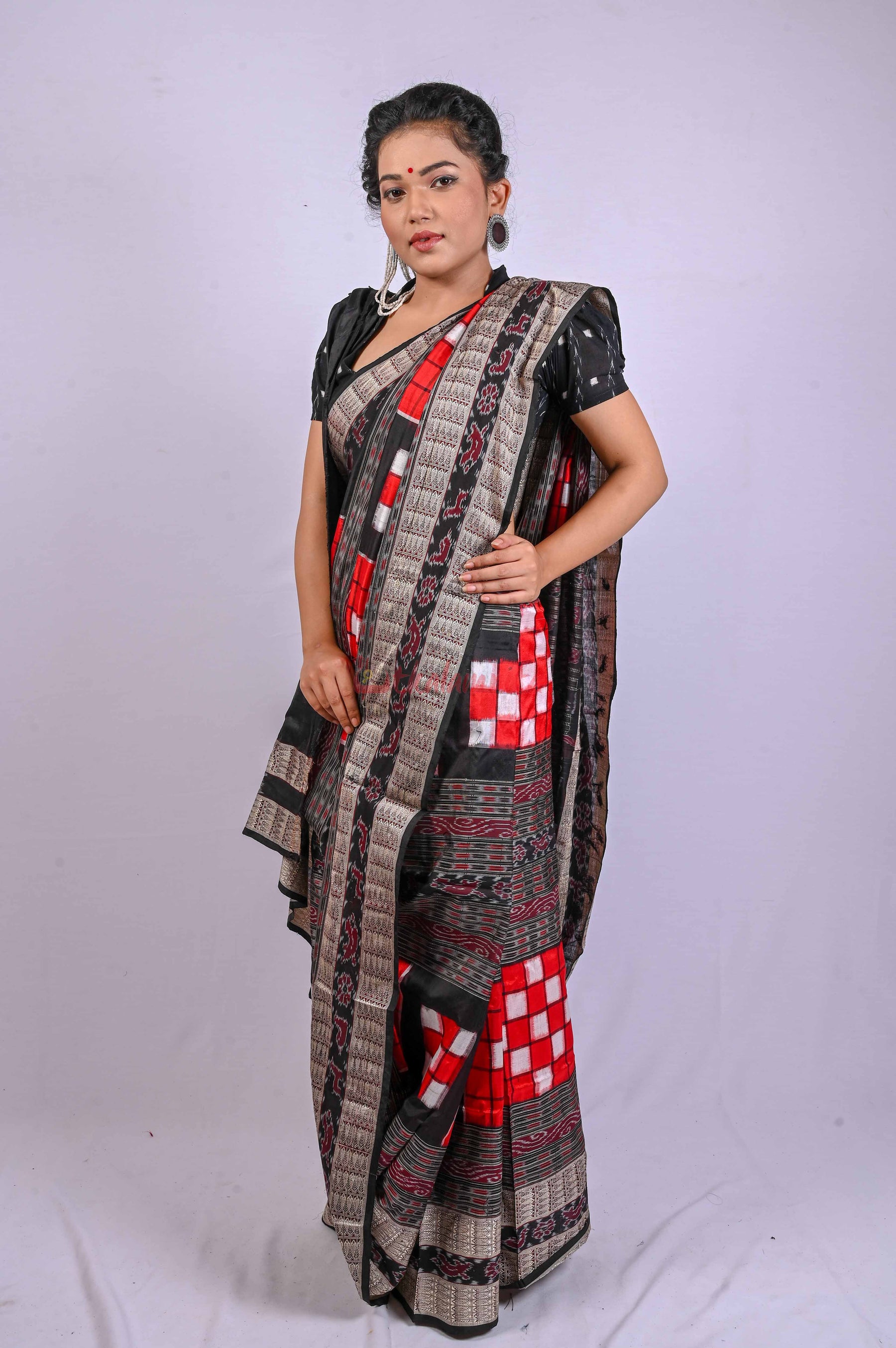 Red Bichitrapuri Silk Saree