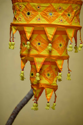 Orange Yellow Special 3-Step Round Lampshade