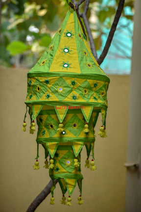 Green Yellow Special 3-Step Round Lampshade