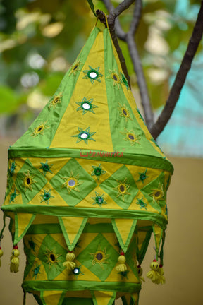 Green Yellow Special 3-Step Round Lampshade