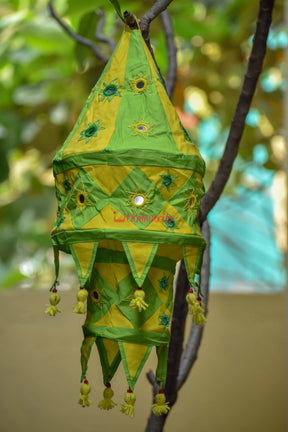 Green Yellow Special 2-Step Round Lampshade