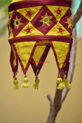 Maroon Yellow Special 1-Step Round Lampshade