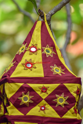 Maroon Yellow Special 1-Step square Lampshade
