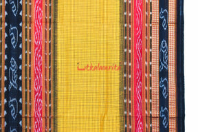 Yellow Middle Sachipar Sambalpuri Cotton Saree