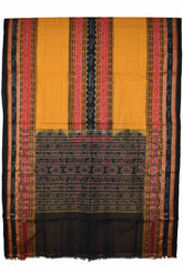 Yellow Middle Sachipar Sambalpuri Cotton Saree